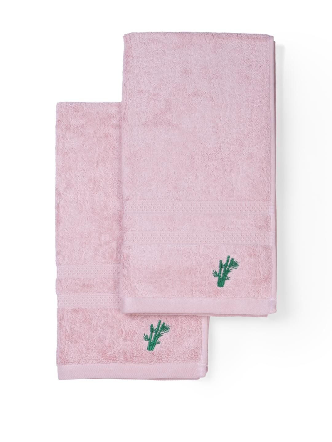 Feather & Spun Pack of 2 Petal Pink Lavender Antimicrobial Bamboo Cotton Hand Towel-image-44
