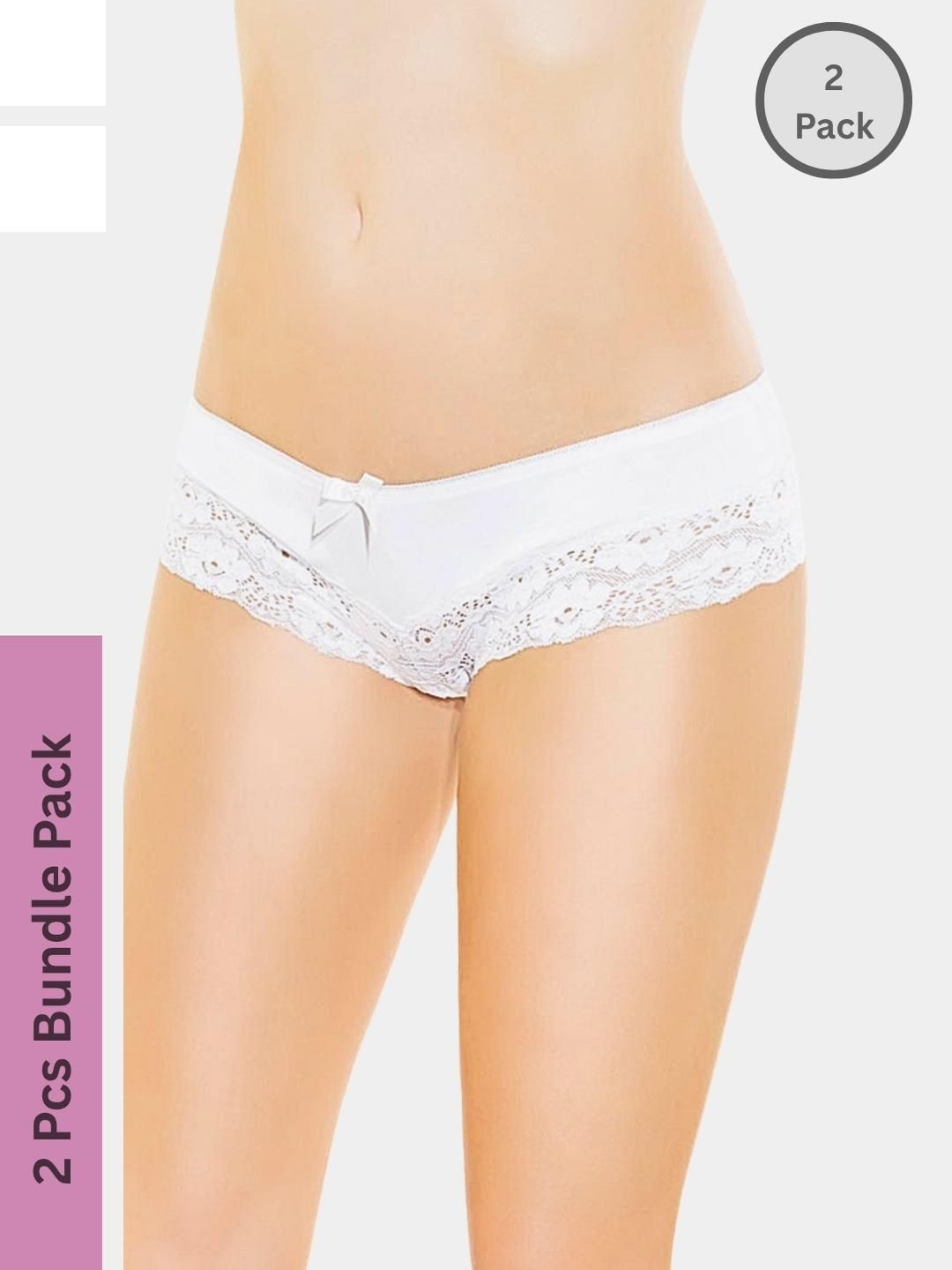 MYZA Women White Nylon Mid-Rise Hipster Briefs-picture-26