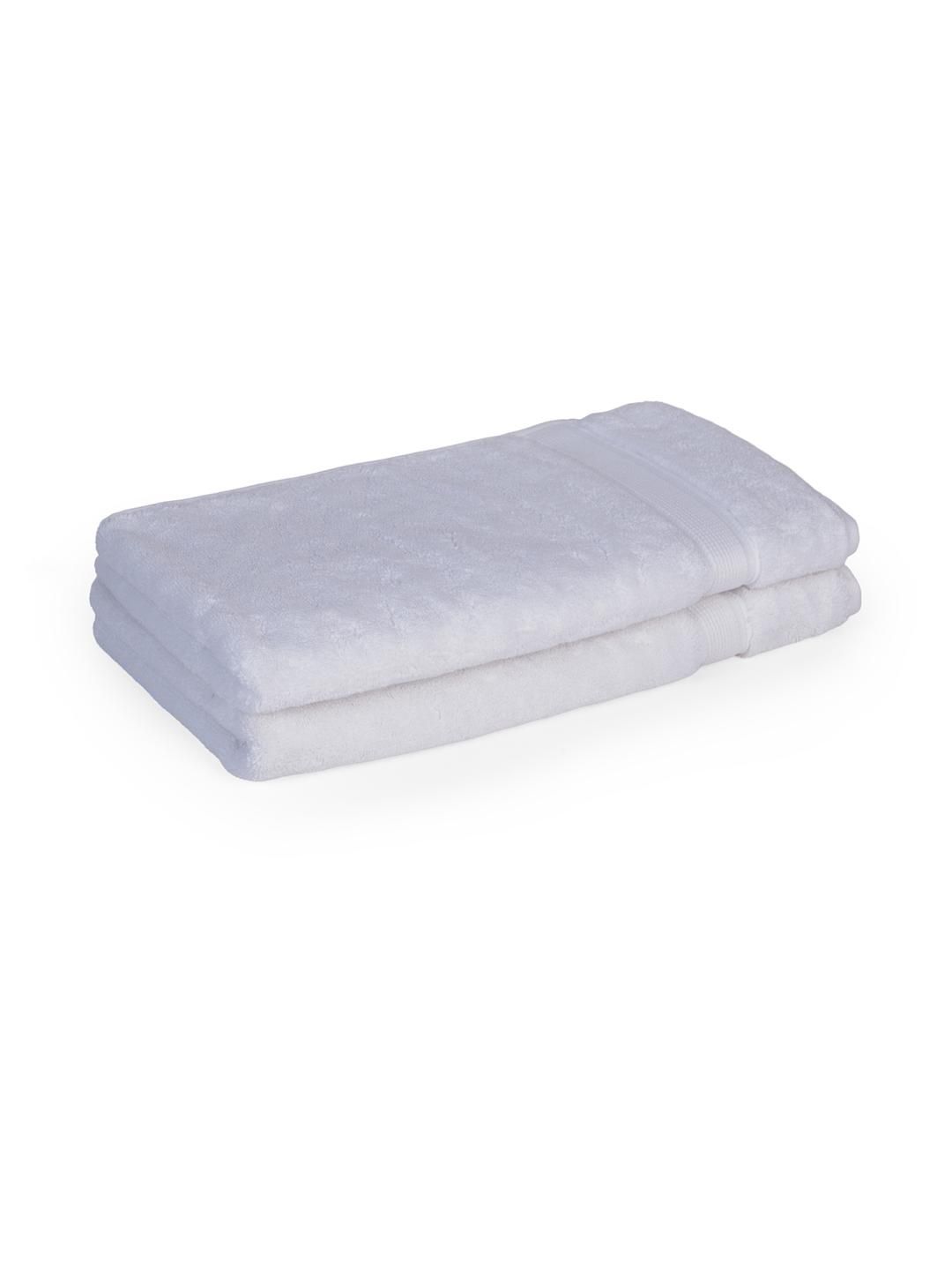 Feather & Spun Pack of 2 Pure Snow Lavender Antimicrobial Resort & SPA Hand Towel-image-3