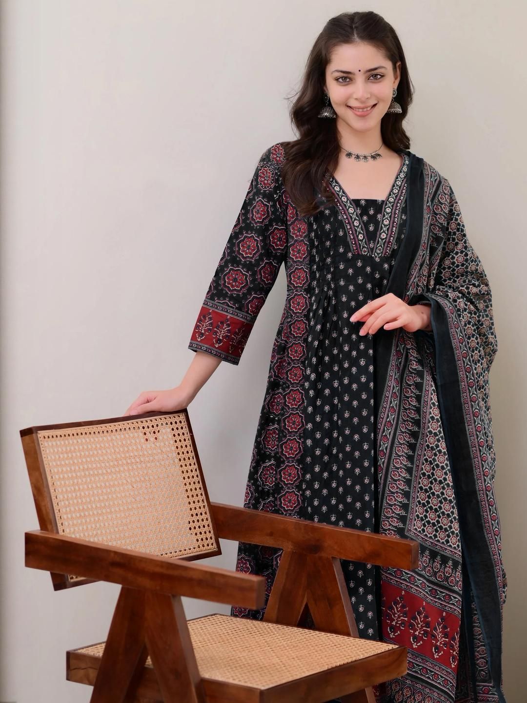 KALINI Women Black Kurta Sets