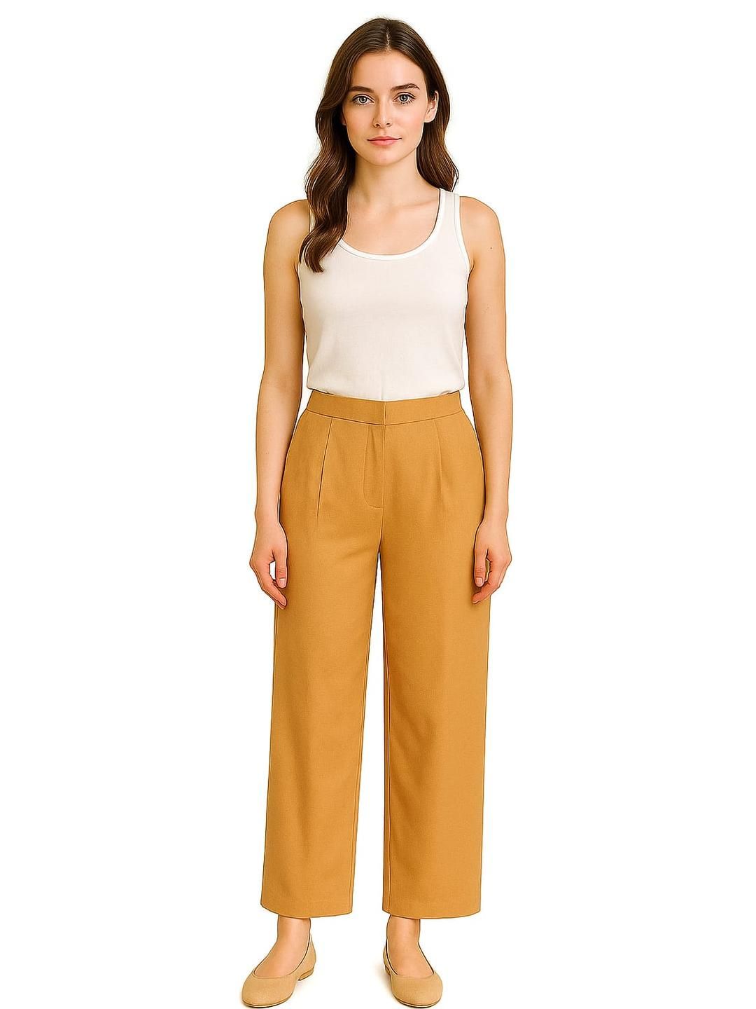 Silakaari Women Flared Pleated Trousers-picture-11