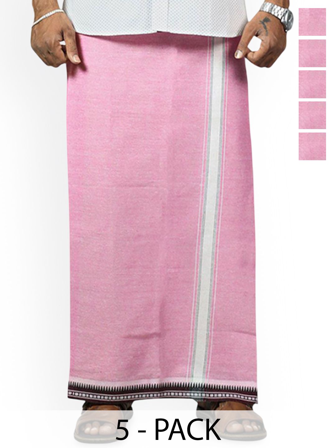 PRAKASAM COTTON Men Solid Cotton Dhoti Dhotis-image-9