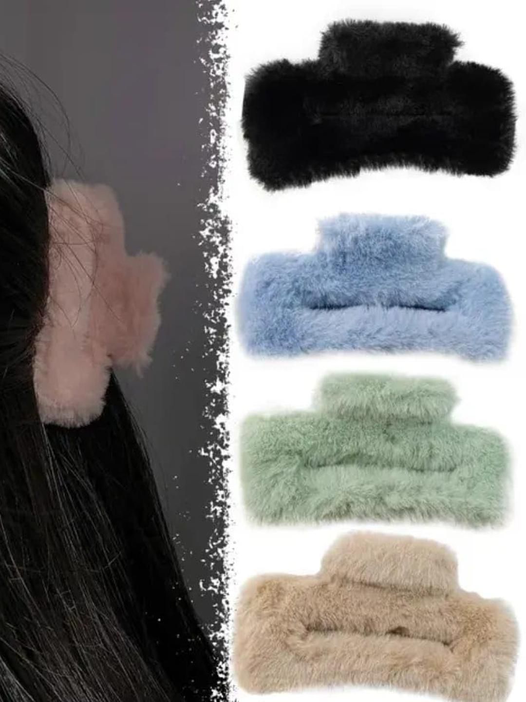DIVASTRI Women Set of 5 Fur Claw Clip-picture-16