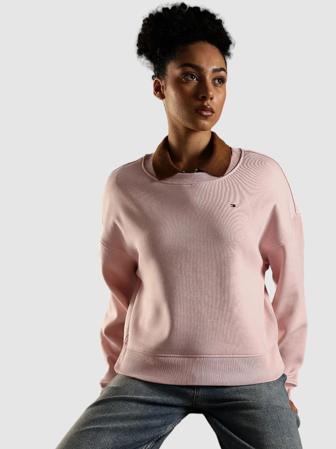 Tommy Hilfiger Women Regular Fit Cotton Crew Neck Sweatshirt-picture-24