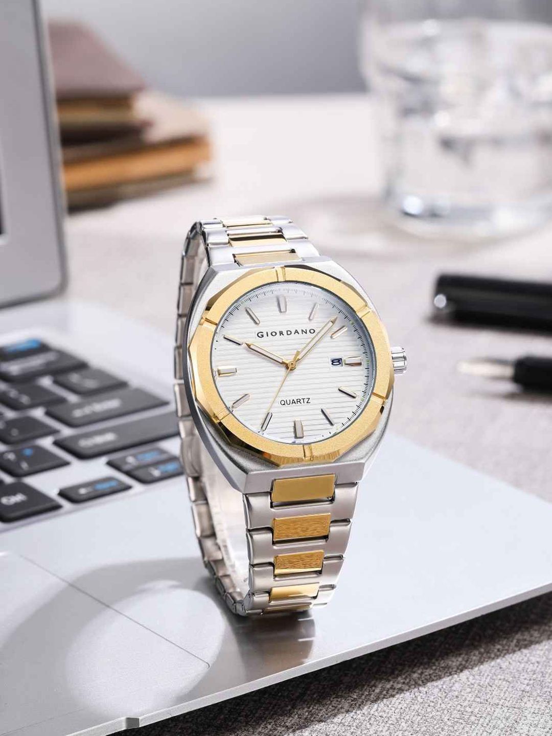 GIORDANO Men Dial & Stainless Steel Bracelet Style Straps Analogue Watch GZ-50141-44-picture-18