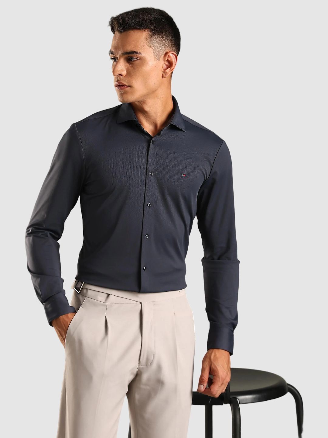 Tommy Hilfiger Spread Collar Slim Fit Formal Shirt-image-26