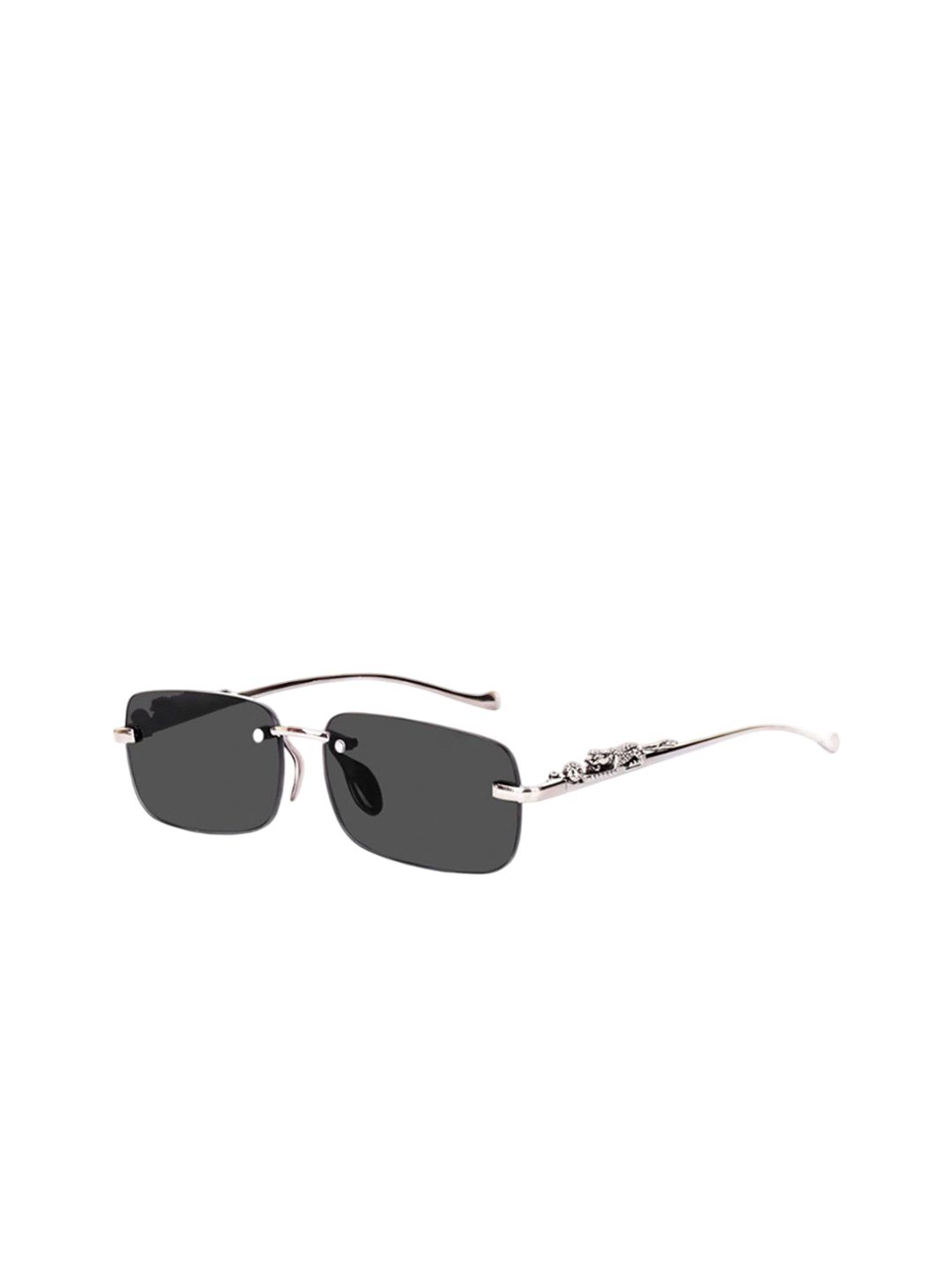 SPADEACES Unisex Black Rectangle Sunglasses With UV Protected Lens-picture-34