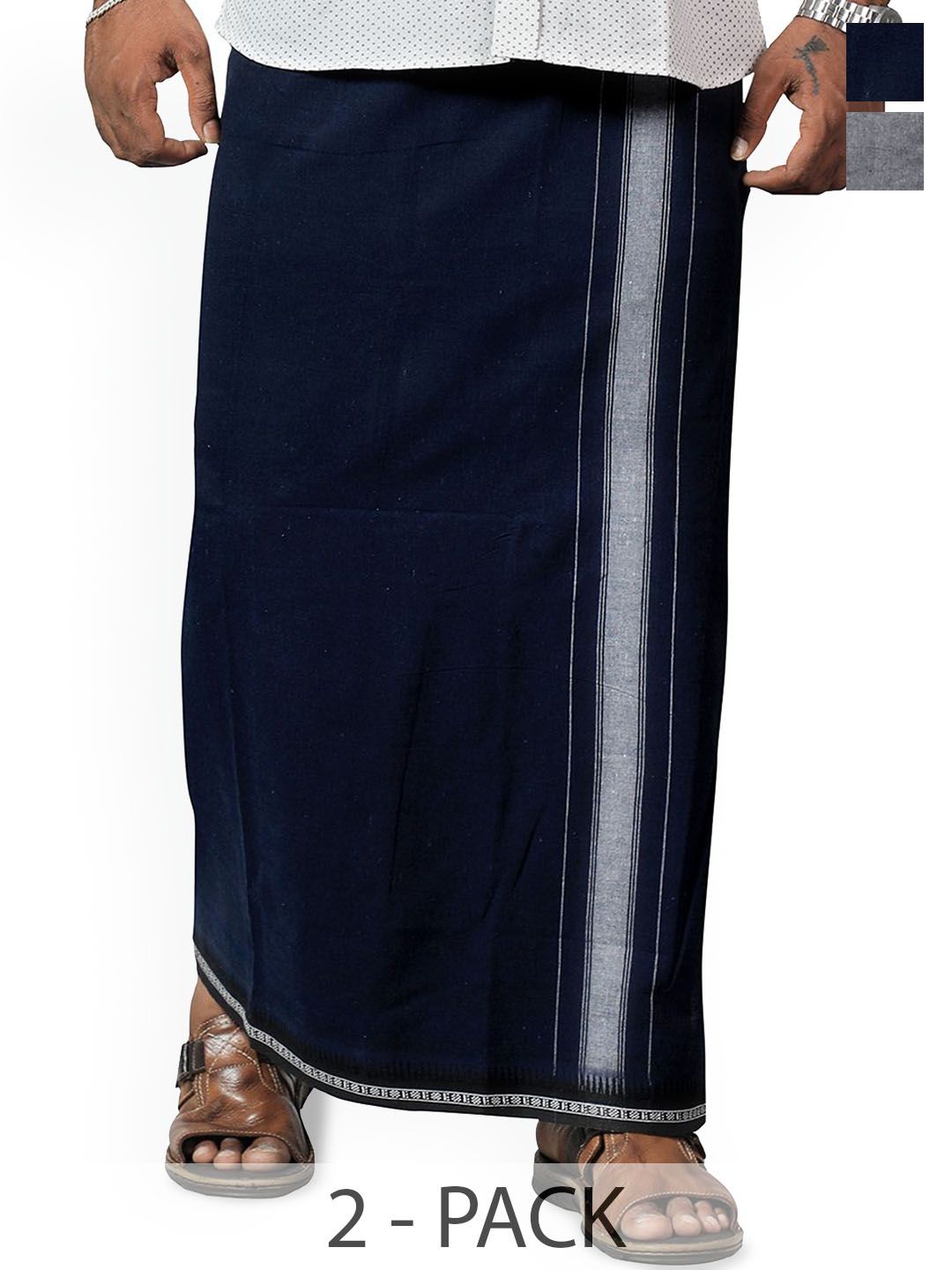 PRAKASAM COTTON Men Solid Cotton Dhoti Dhotis-picture-55