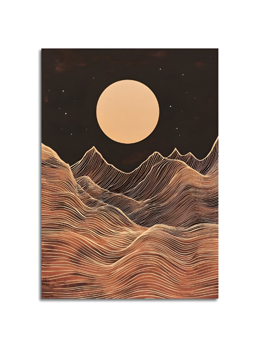 Craftnest creations Black & Beige Single Piece Canvas Abstract Wall Paintings-picture-25