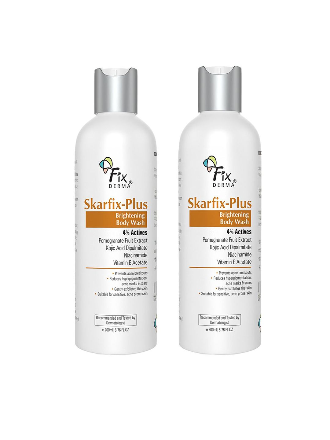 FIXDERMA Set Of 2 Skarfix Plus Body Wash With Kojic Acid- 200 ml Each-image-38