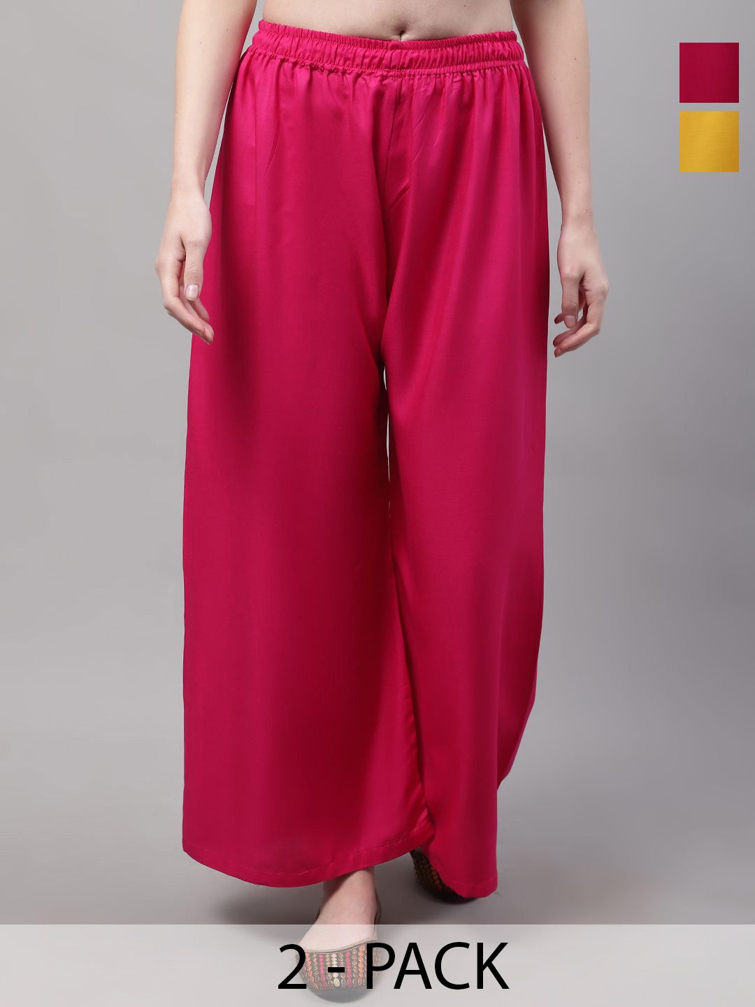 Valles365 by S.C. Women 2 Flared Ethnic Palazzos-picture-15