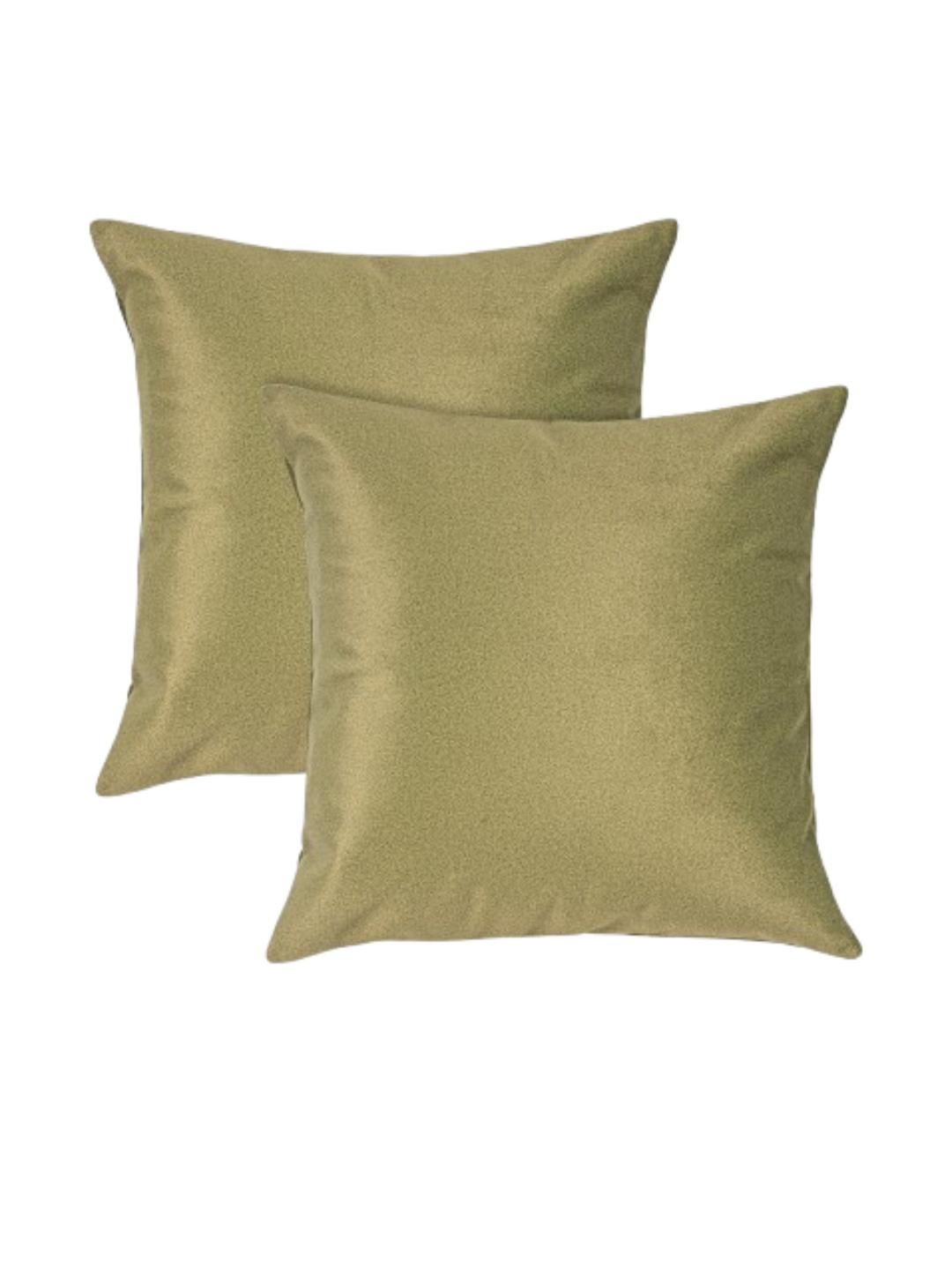 DREAMY URBAN Set of 2 Lush Green Textured Cushion Covers with Inserts-image-46
