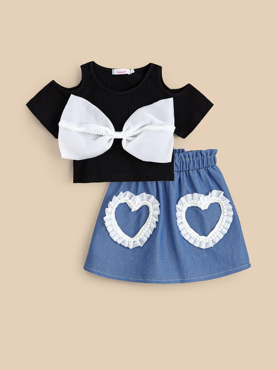 hopscotch 2-Pc Oversized Bow Blouse & Skirt-picture-33