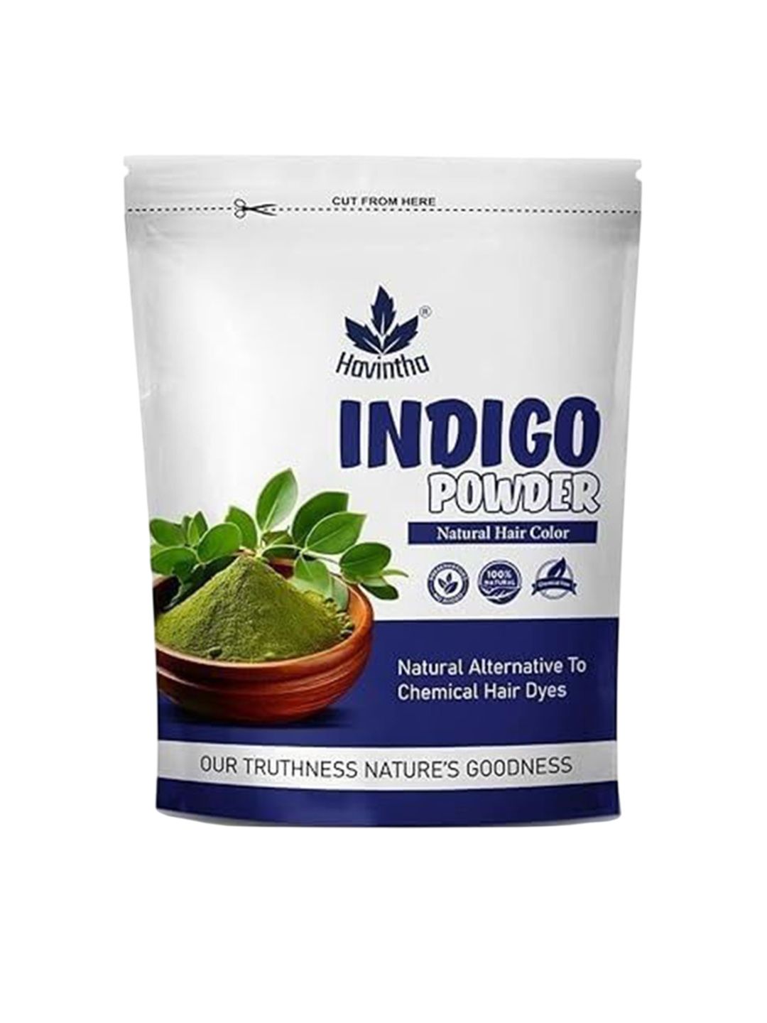 Havintha Indigo Powder For Hair Color - 200 g-image-37