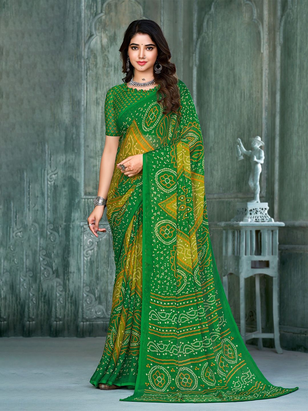 THE FASHION ATTIRE Bandhani Printed Saree-picture-38