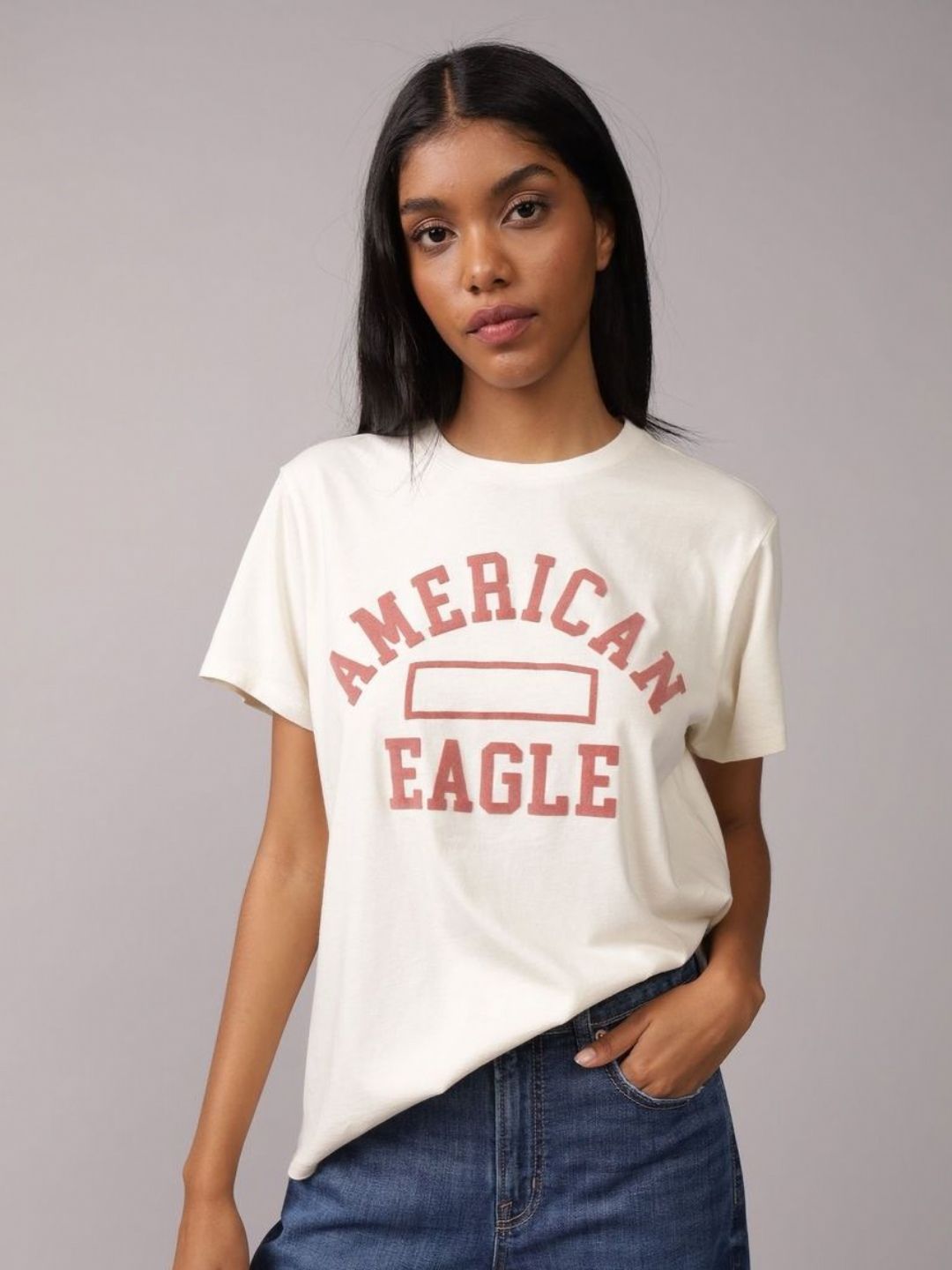 AMERICAN EAGLE OUTFITTERS Printed Drop-Shoulder Sleeves Pure Cotton Regular Fit T-shirt-picture-31