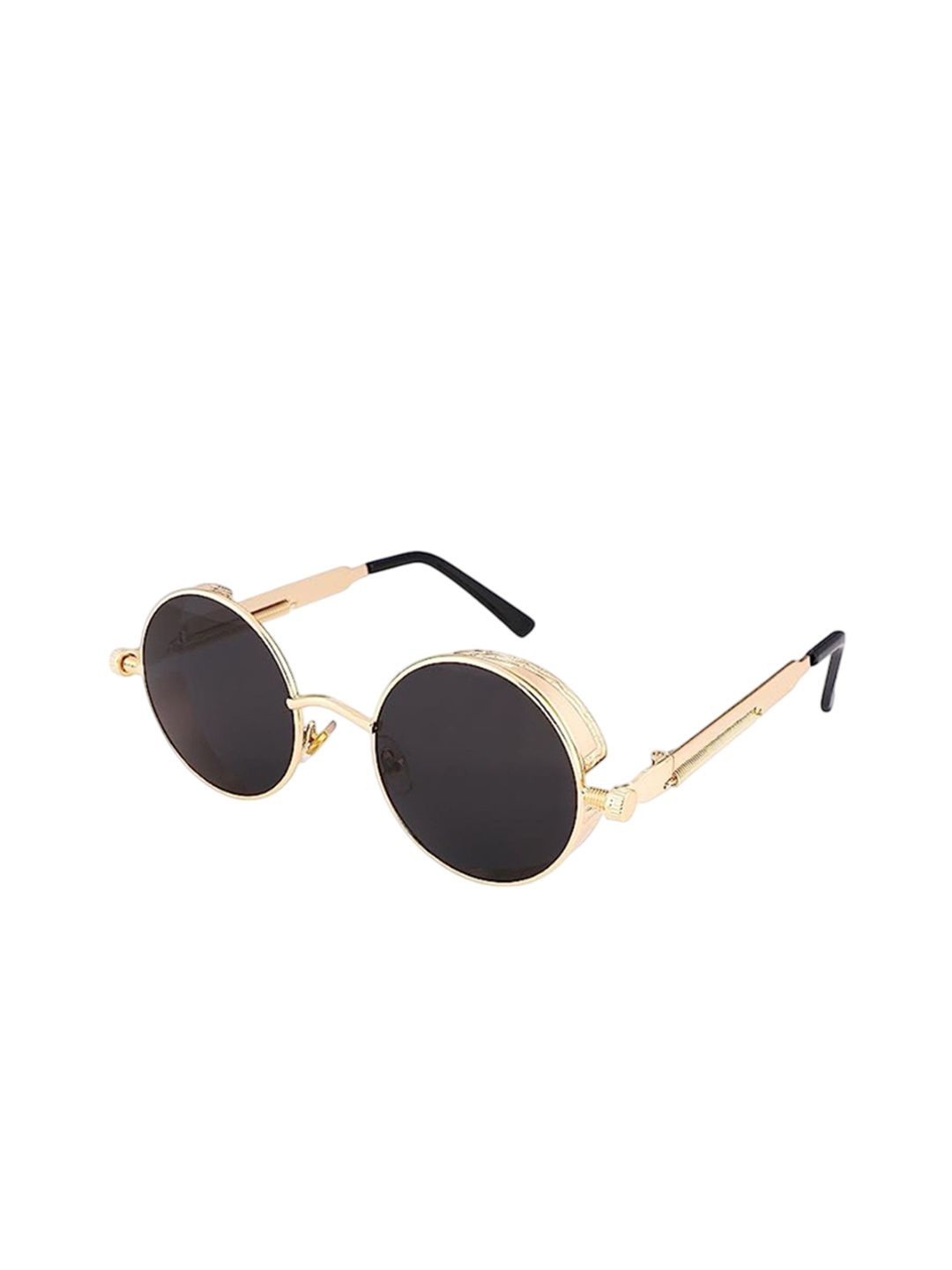 SPADEACES Unisex Kids Black Lens & Gold-Toned Round Sunglasses with-picture-25