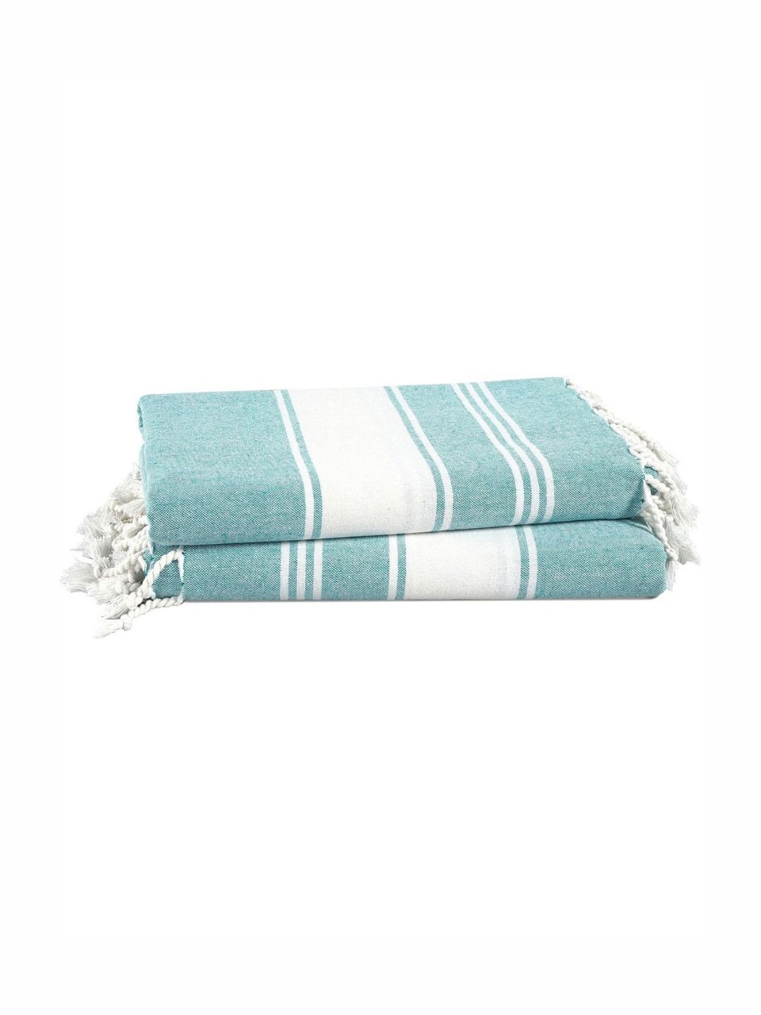 LANE LINEN Blue & White 2 Pieces Striped Pure Cotton Beach Towels-image-28