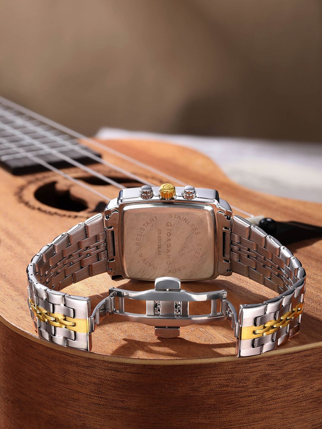 GIORDANO Men Dial & Stainless Steel Bracelet Style Straps Analogue Watch GZ-50138-44-picture-11