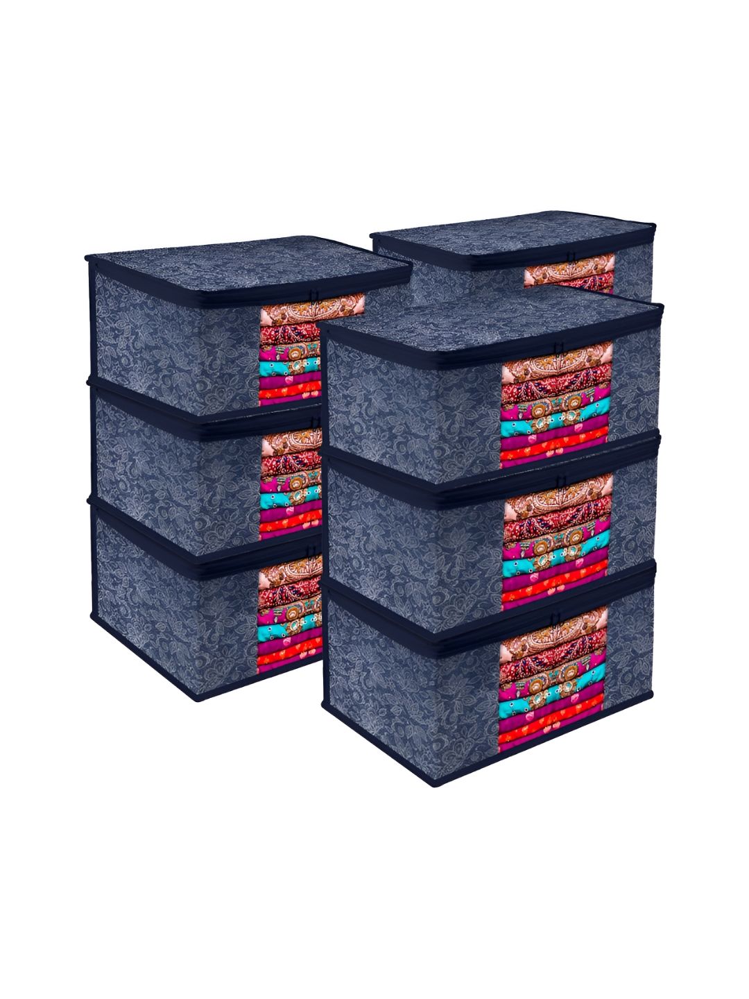 Aura Navy Blue 6 Pieces Multi-Utility Organisers-image-6