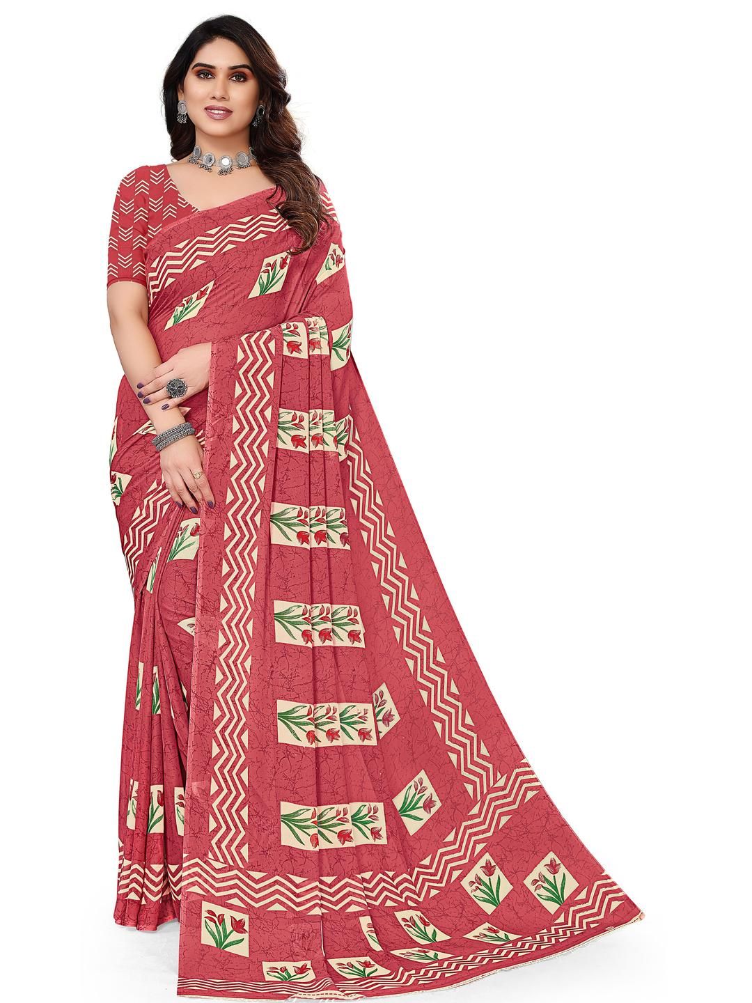 KANOODA Floral Printed Saree-picture-36