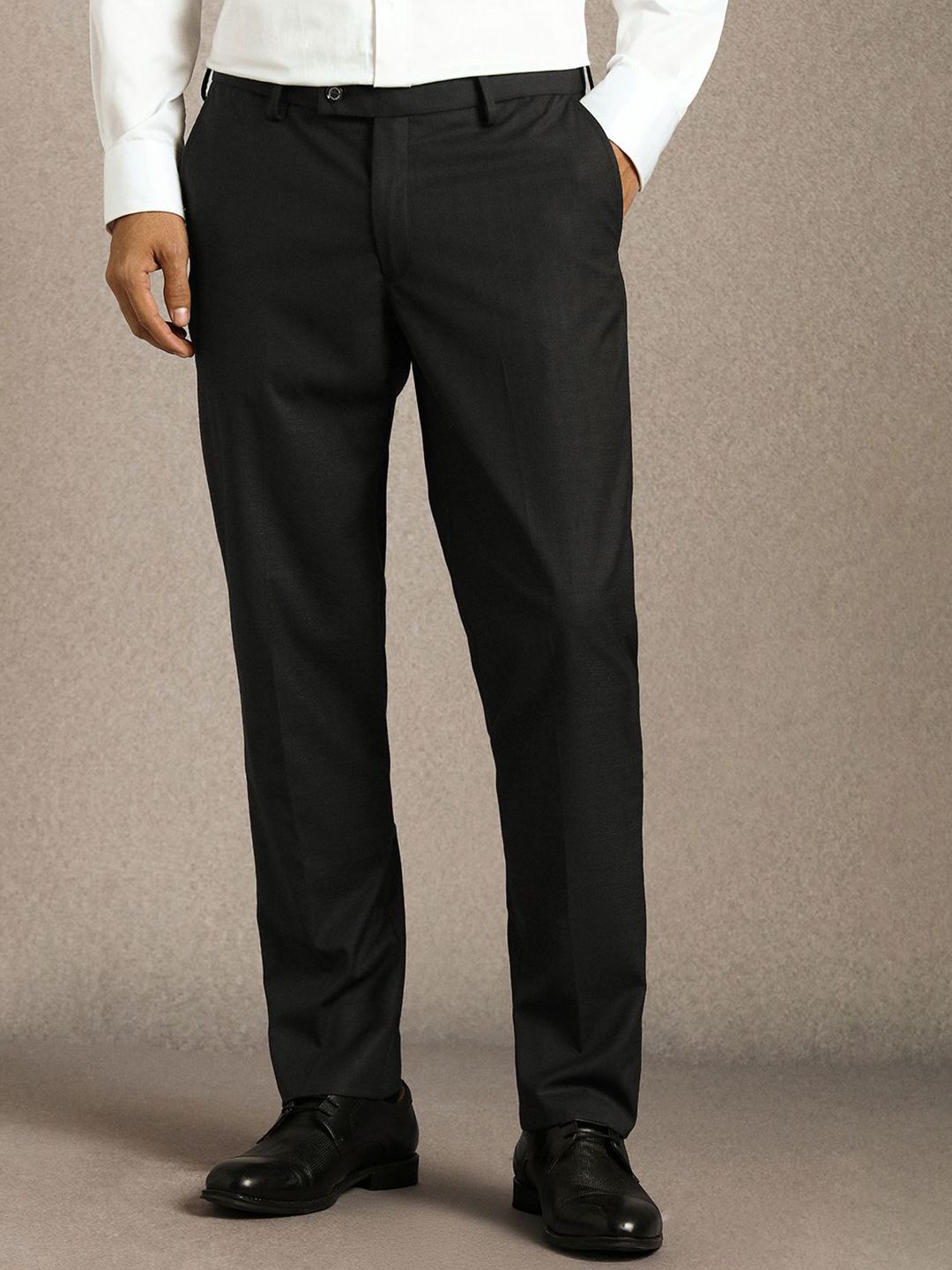 Louis Philippe Men Textured Slim Fit Formal Trouser-picture-25