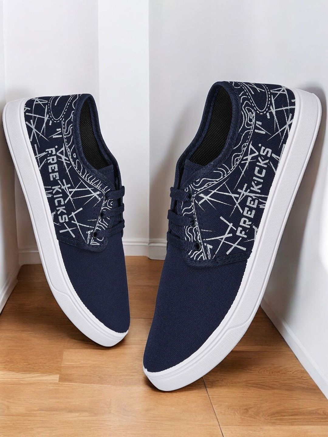 Spotwalk Men Canvas Printed Lace Ups Sneakers-picture-29