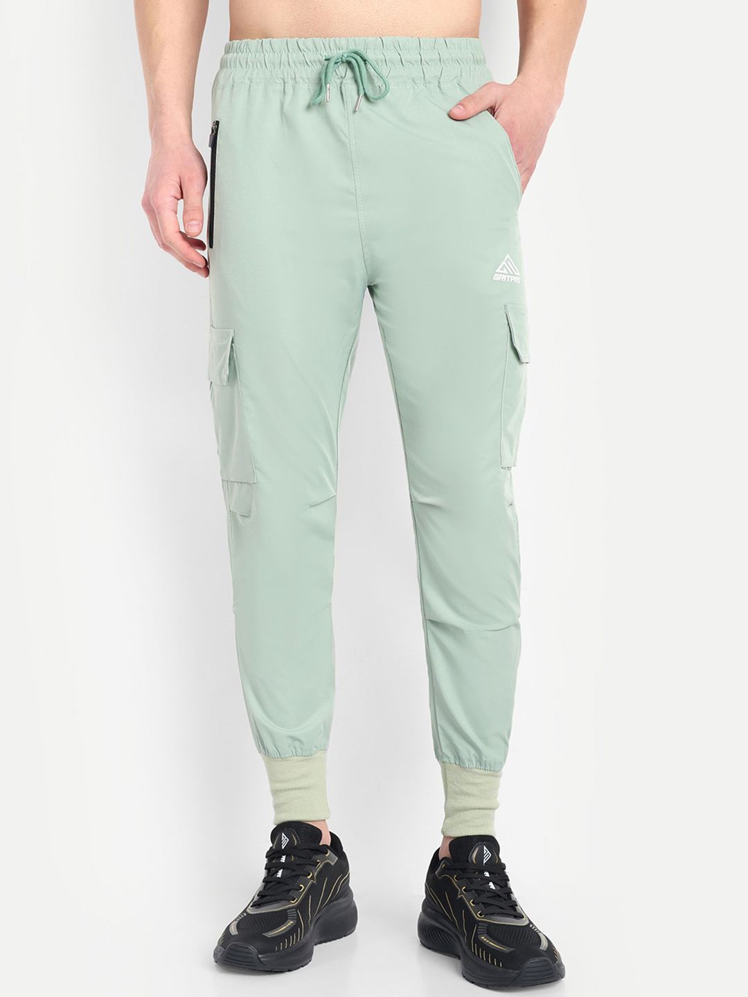 GRITPRO Men Mid Rise Cargo Joggers-image-13