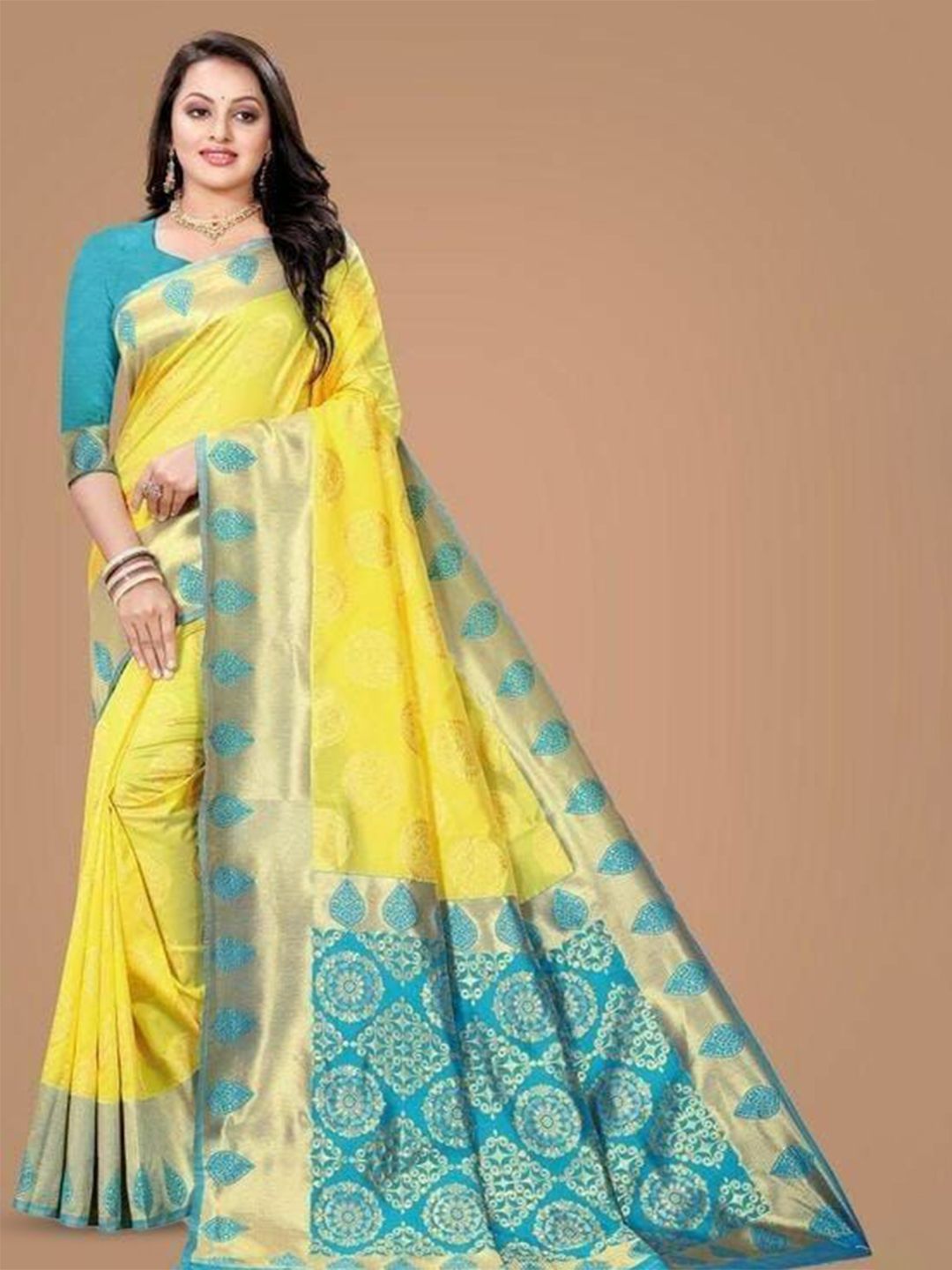 VILLE FASHION Woven Design Zari Banarasi Saree-picture-41
