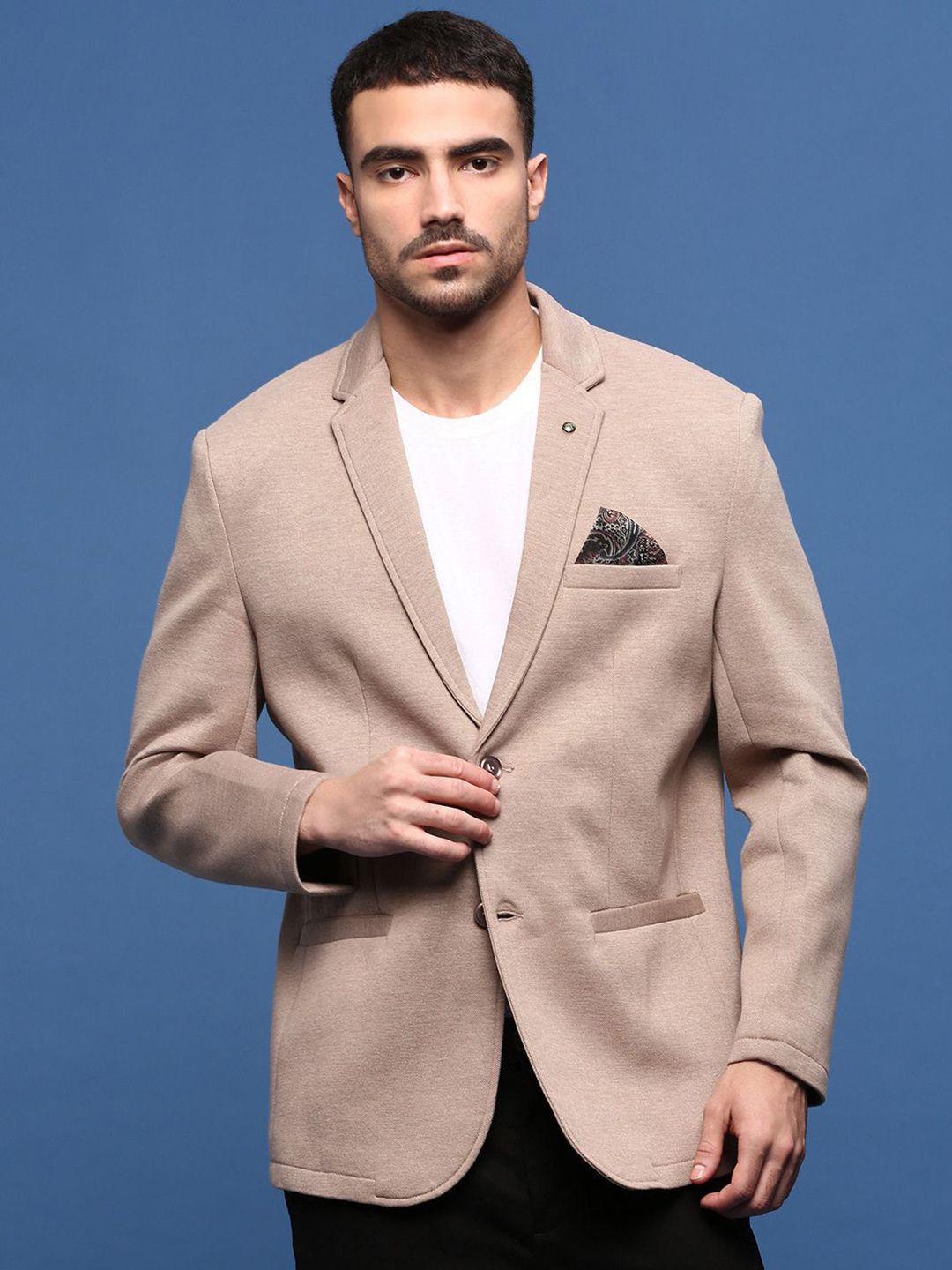 SHOWOFFFF Slim-Fit Notched Lapel Single Breasted Blazer-picture-41