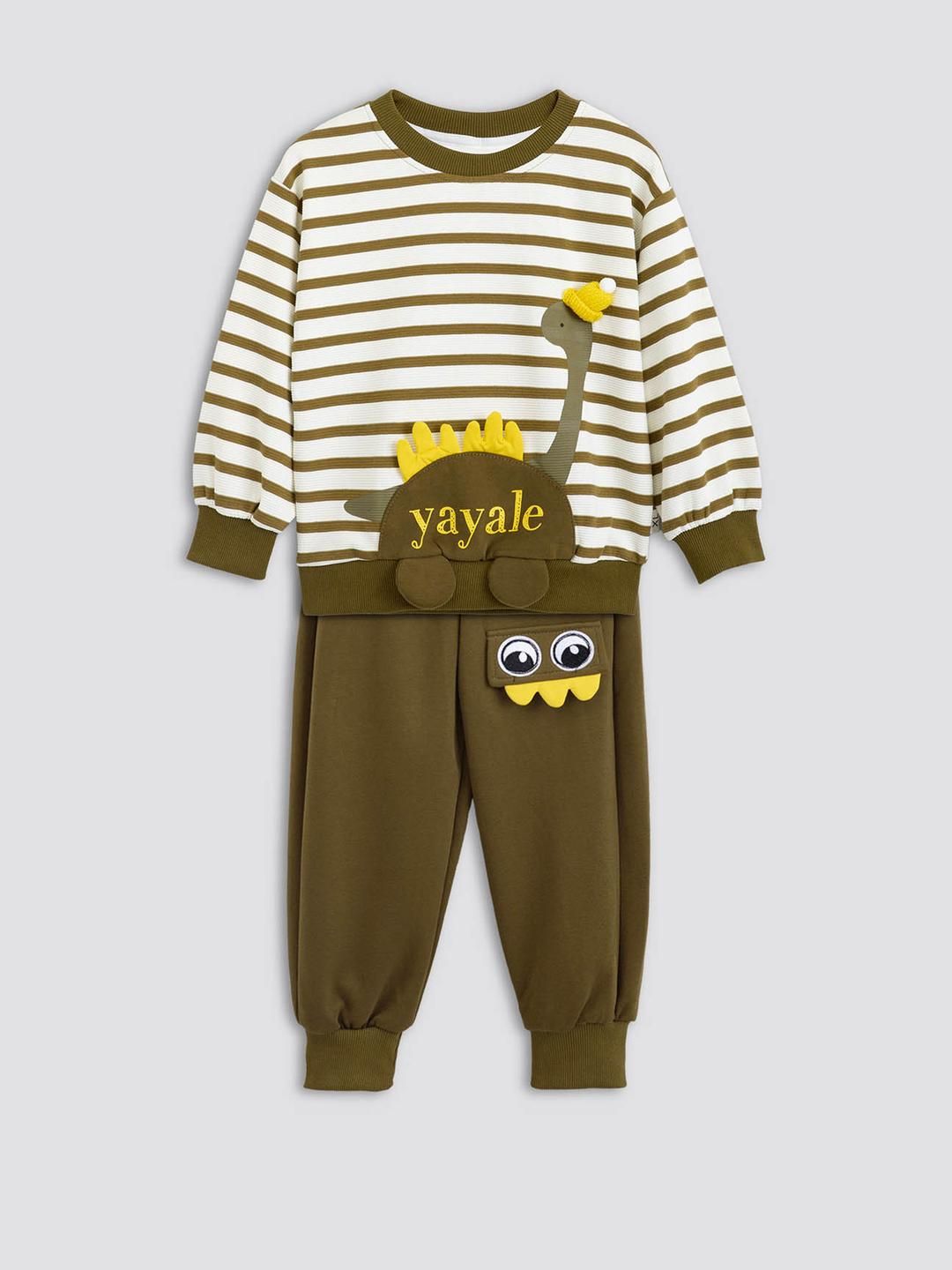 hopscotch 2-Pc Striped Sweatshirt & Joggers-picture-31