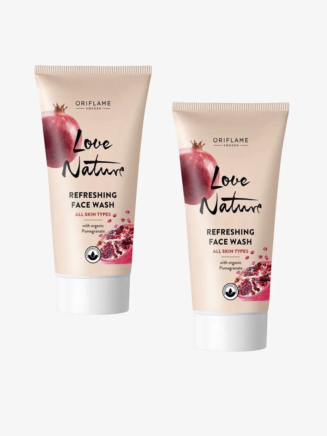 Oriflame Set Of 2 Love Nature Refreshing Face Wash With Organic Pomegranate- 50 ml Each-image-30