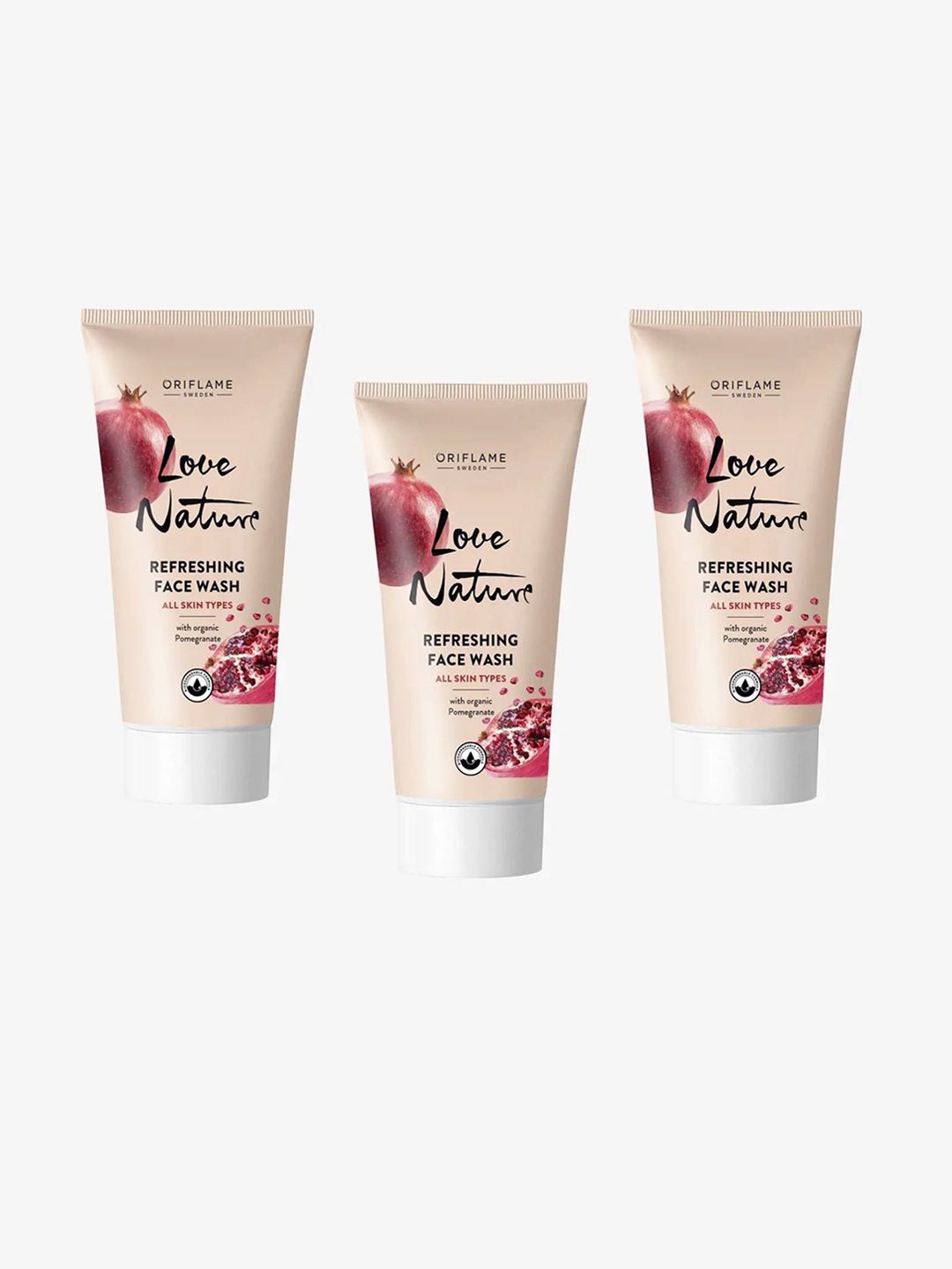 Oriflame Set Of 3 Love Nature Refreshing Face Wash With Pomegranate - 50 ml Each-image-29