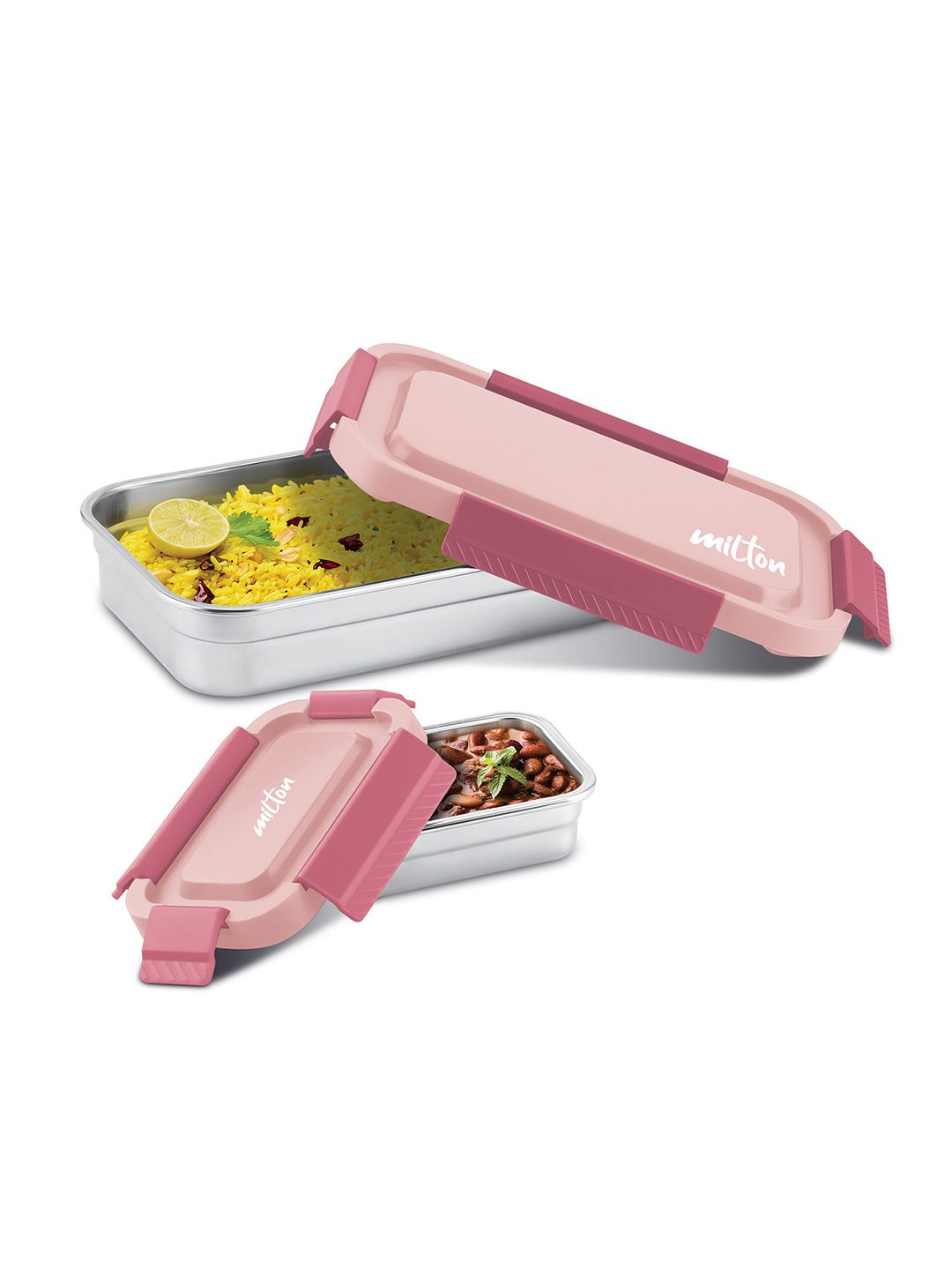 Milton Pink Stainless Steel Metro Meal Jr Refrigerator Safe Lunch Box 750 ml-picture-39