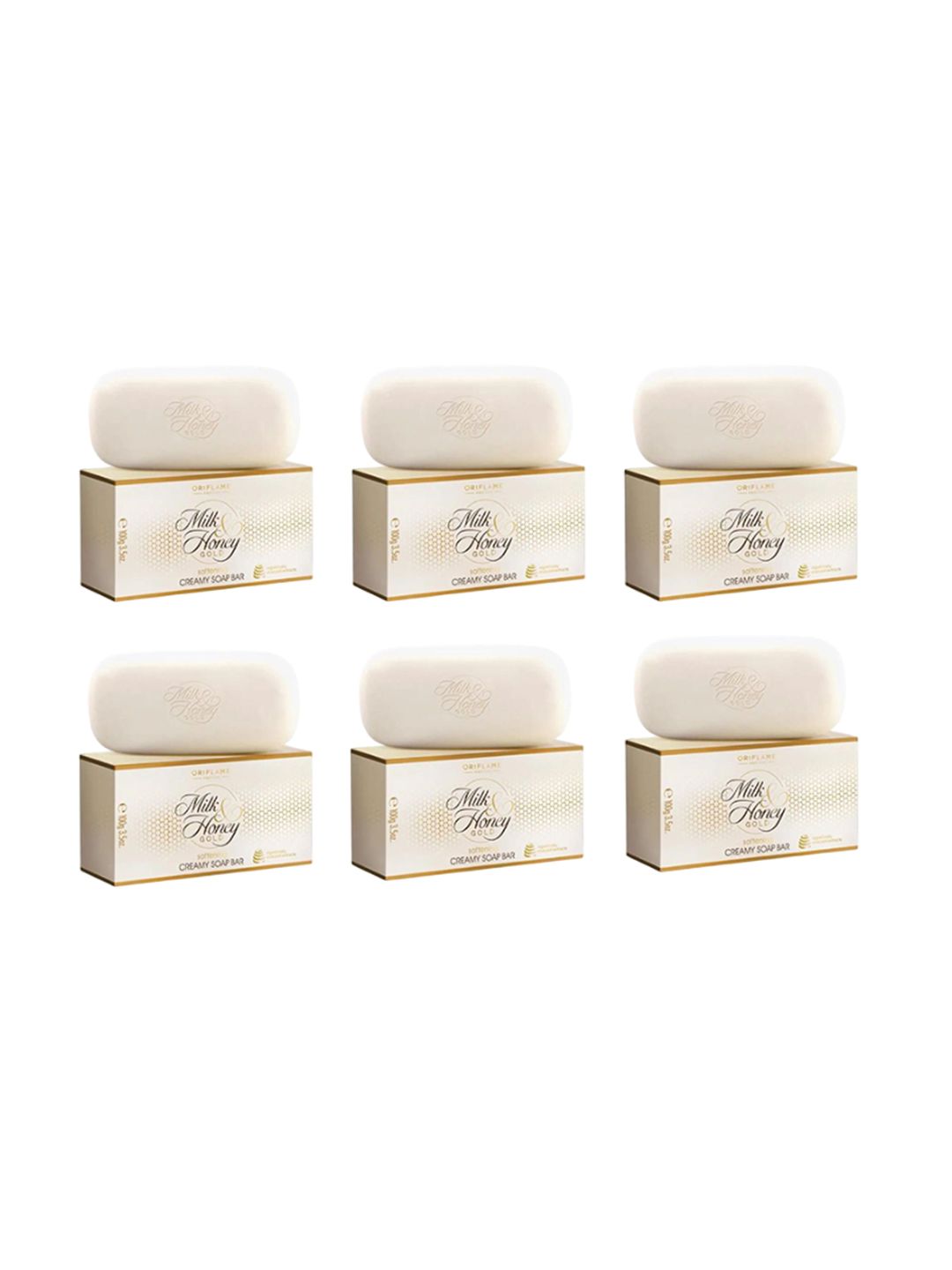 Oriflame Set Of 6 Milk & Honey Gold Softening Creamy Soap Bar - 100 g Each-picture-28