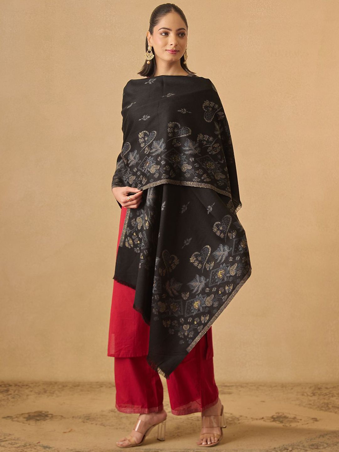 Pashmoda Floral Printed Shawl-image-49