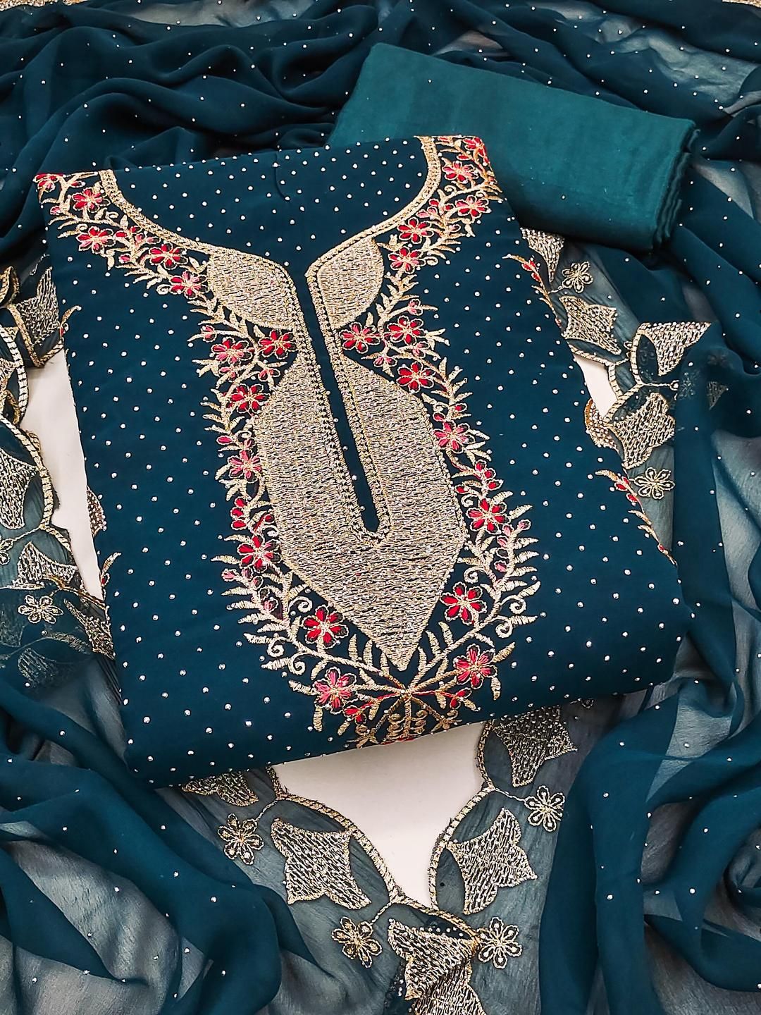 KALINI Embroidered Unstitched Dress Material-picture-30