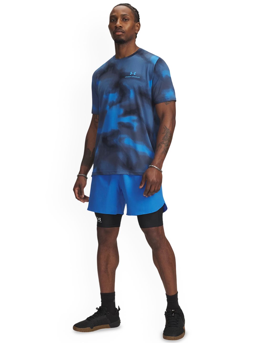 UNDER ARMOUR Men Solid Slim Fit Vanish Elite Shorts-picture-20