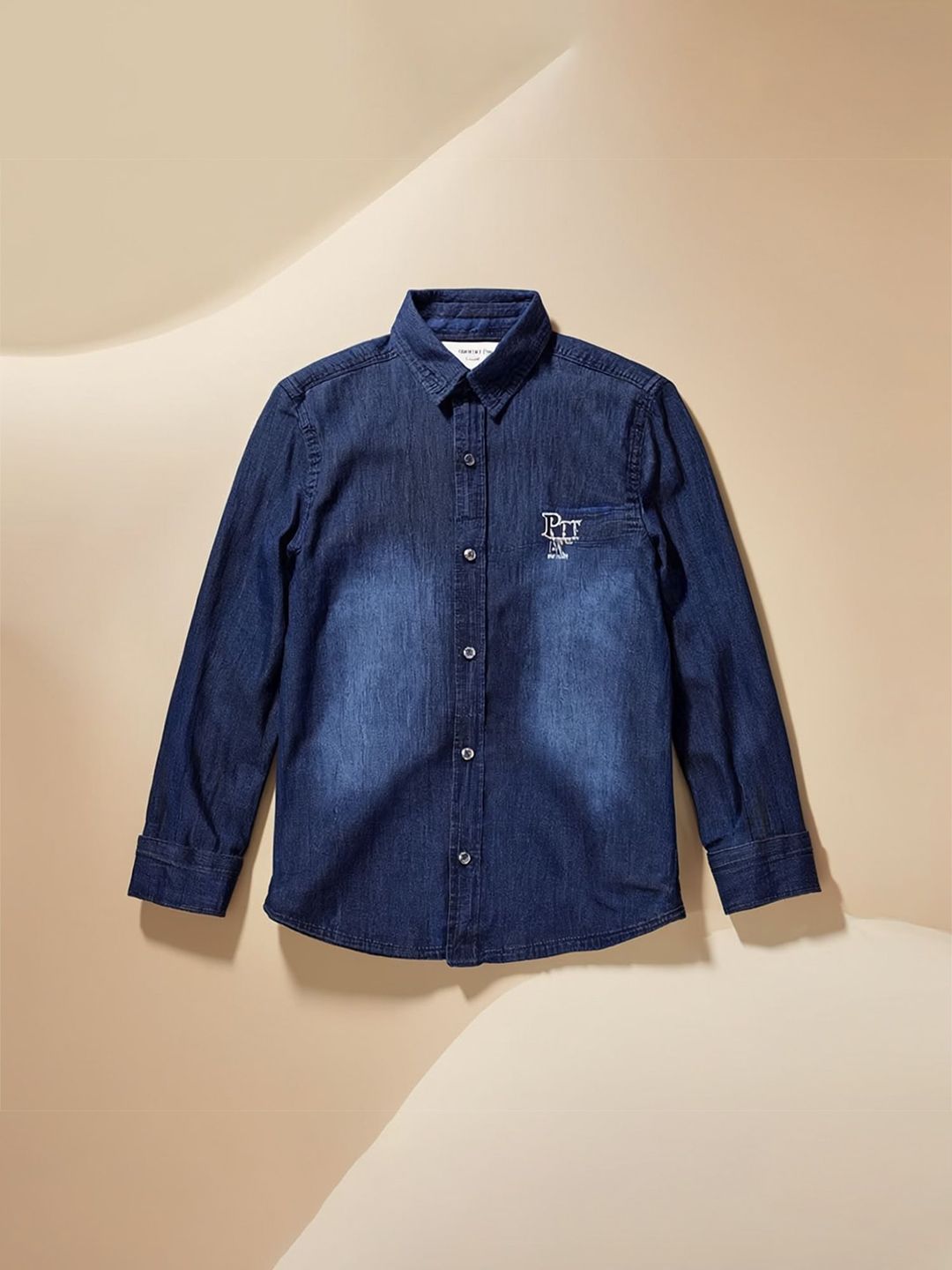 Purple United Kids Boys Faded Faded Casual Shirt-picture-36