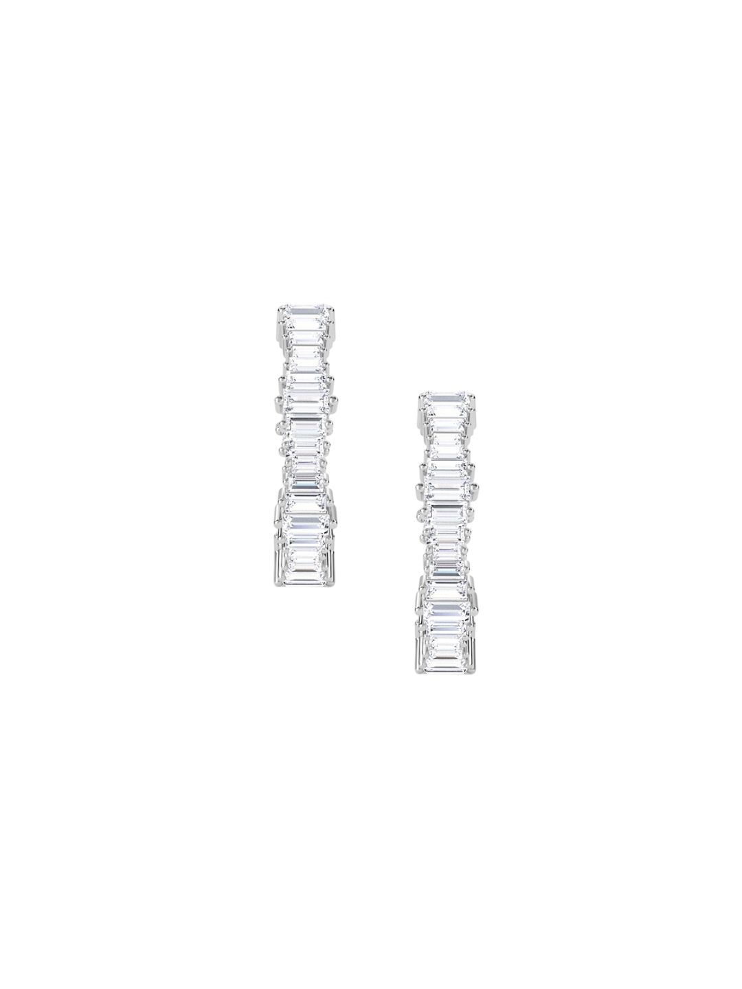 LUNA 14 KT White Gold 4.14 Ct Lab Grown Diamond Earrings - 8.04 g-image-17