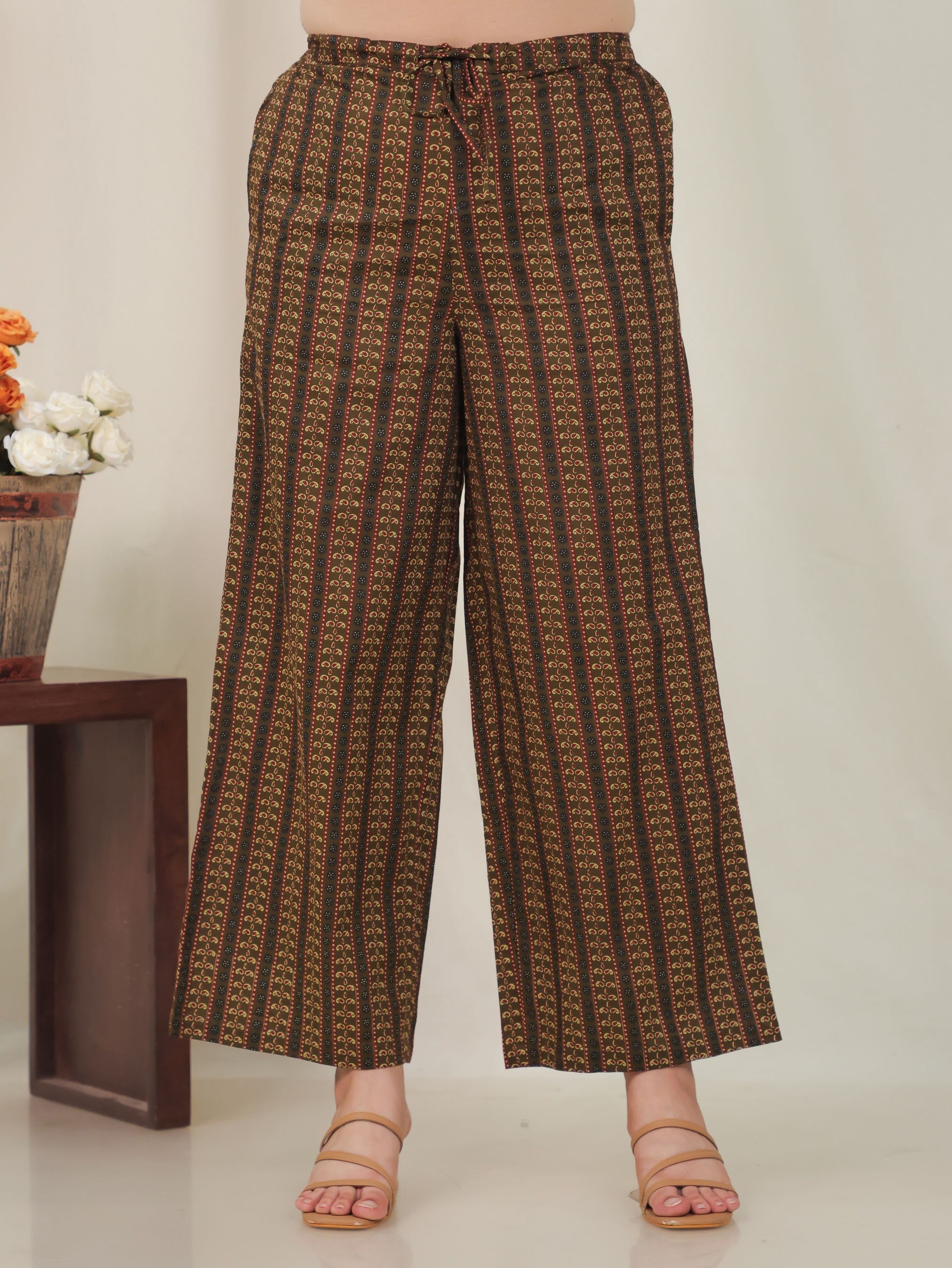 Aramya Striped Cotton Straight Fit Trouser-picture-16