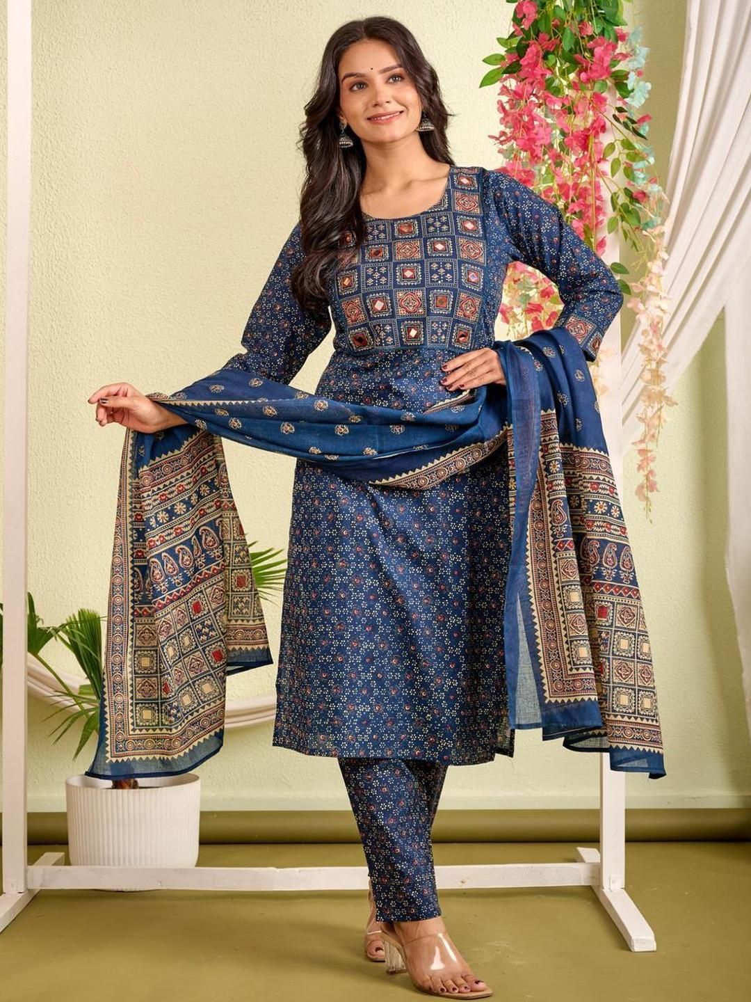 KALINI Women Blue Kurta Sets
