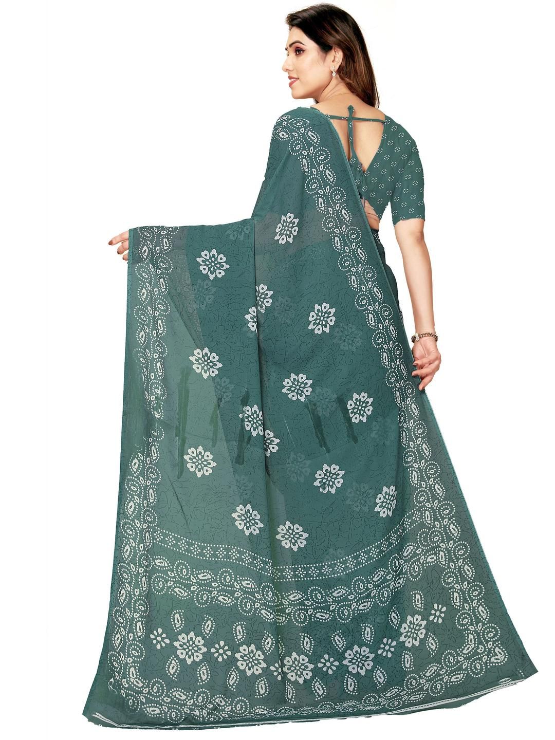 KANOODA Ethnic Motifs Printed Pure Georgette Saree-picture-23