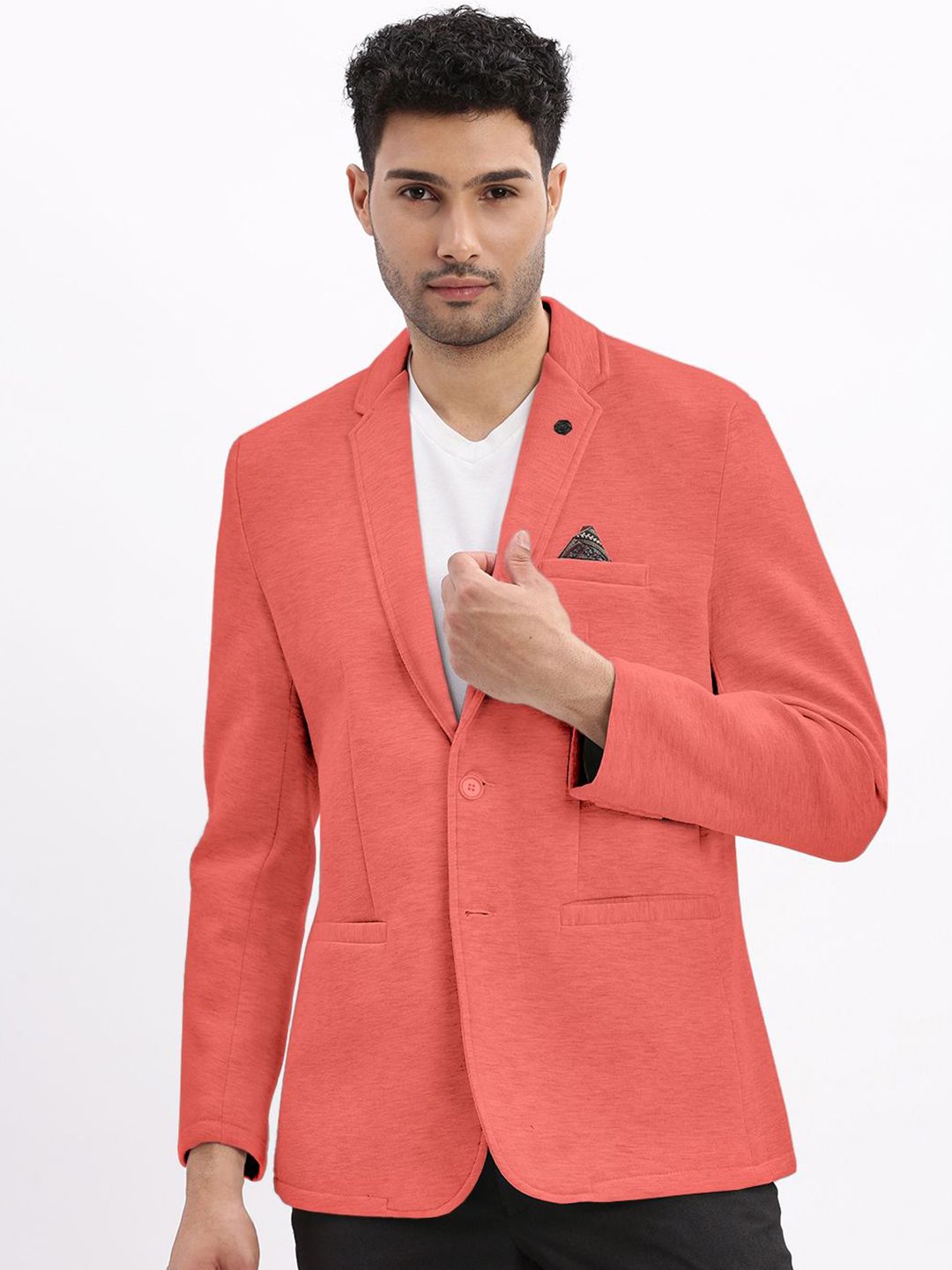 SHOWOFFFF Slim-Fit Notched Lapel Single Breasted Blazer-picture-40
