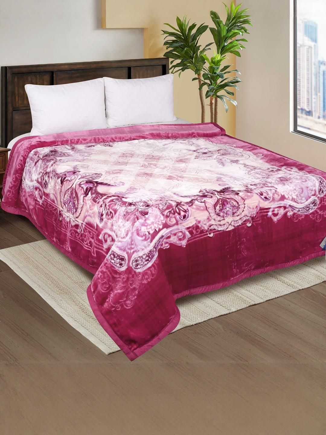 Signature Pink Heavy Winter Double Bed Blanket-picture-11