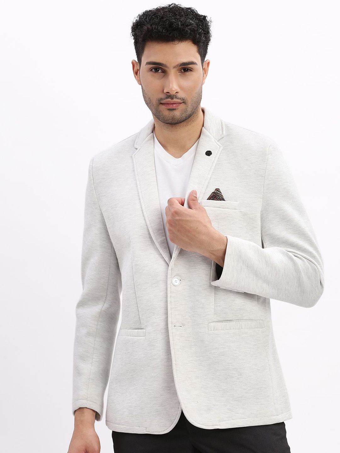 SHOWOFFFF Slim-Fit Notched Lapel Single Breasted Blazer-picture-39
