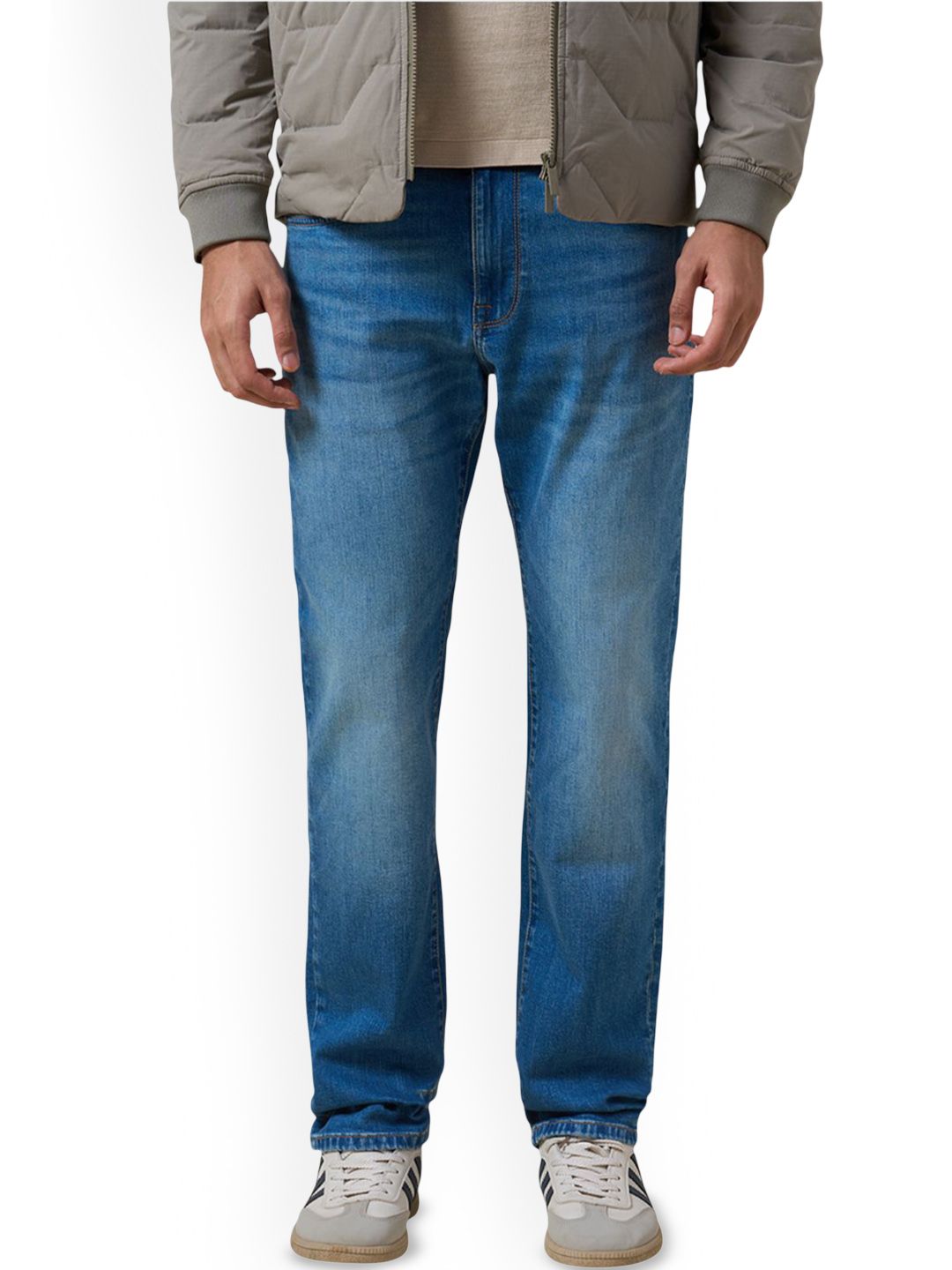 SELECTED Men Straight Fit Mid-Rise Light Fade Stretchable Jeans-picture-19