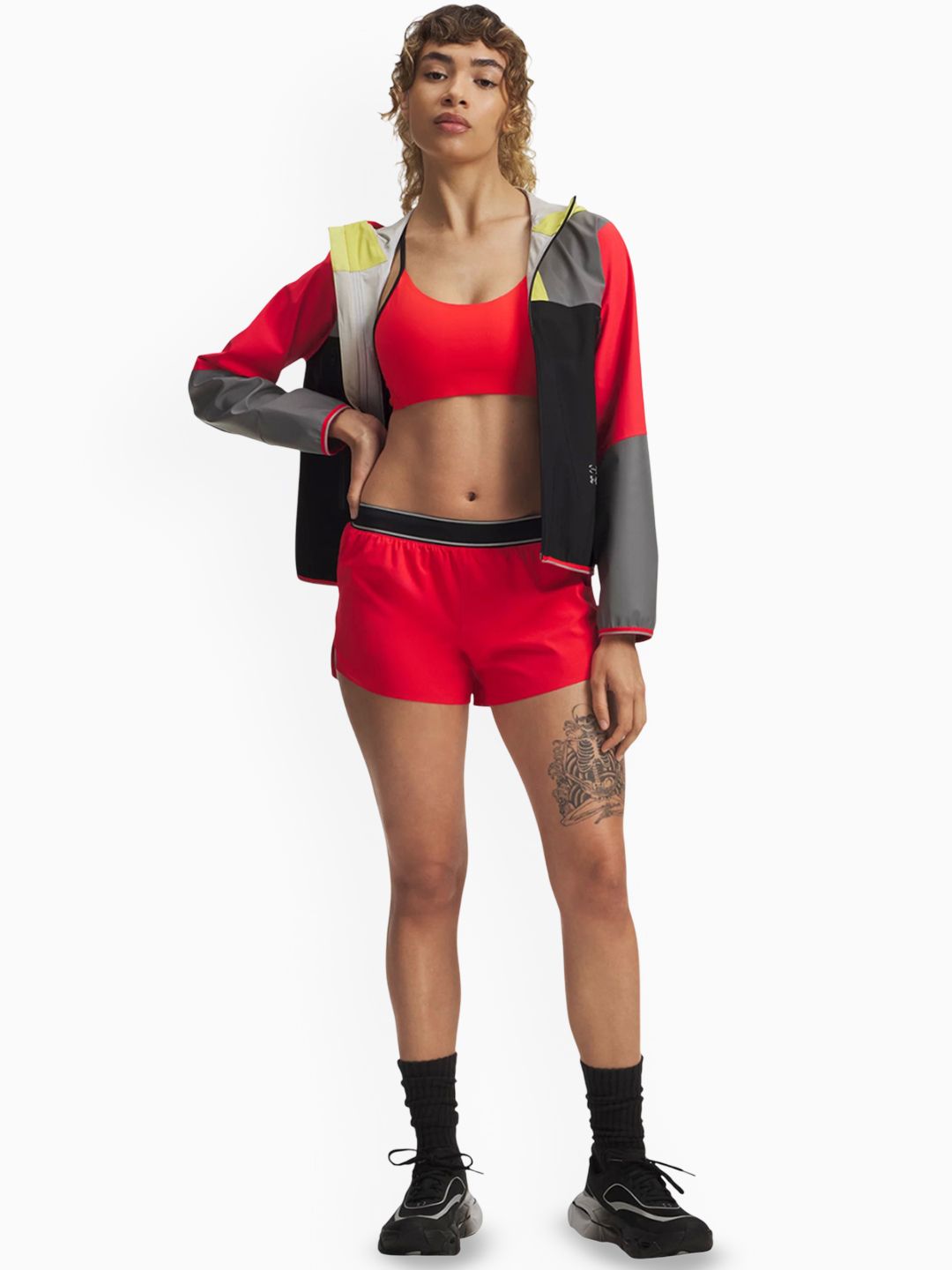 UNDER ARMOUR Women's Halo Run Solid Mid-Rise Loose Fit Shorts-picture-17