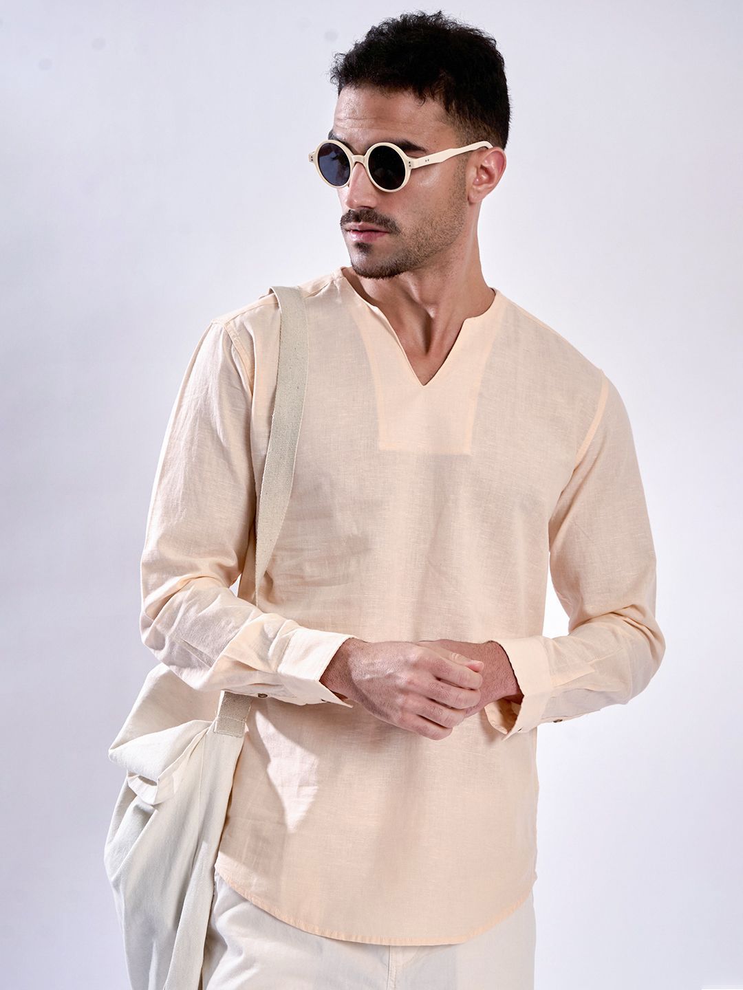 Bene Kleed Men Solid Daily Short Kurta-picture-32