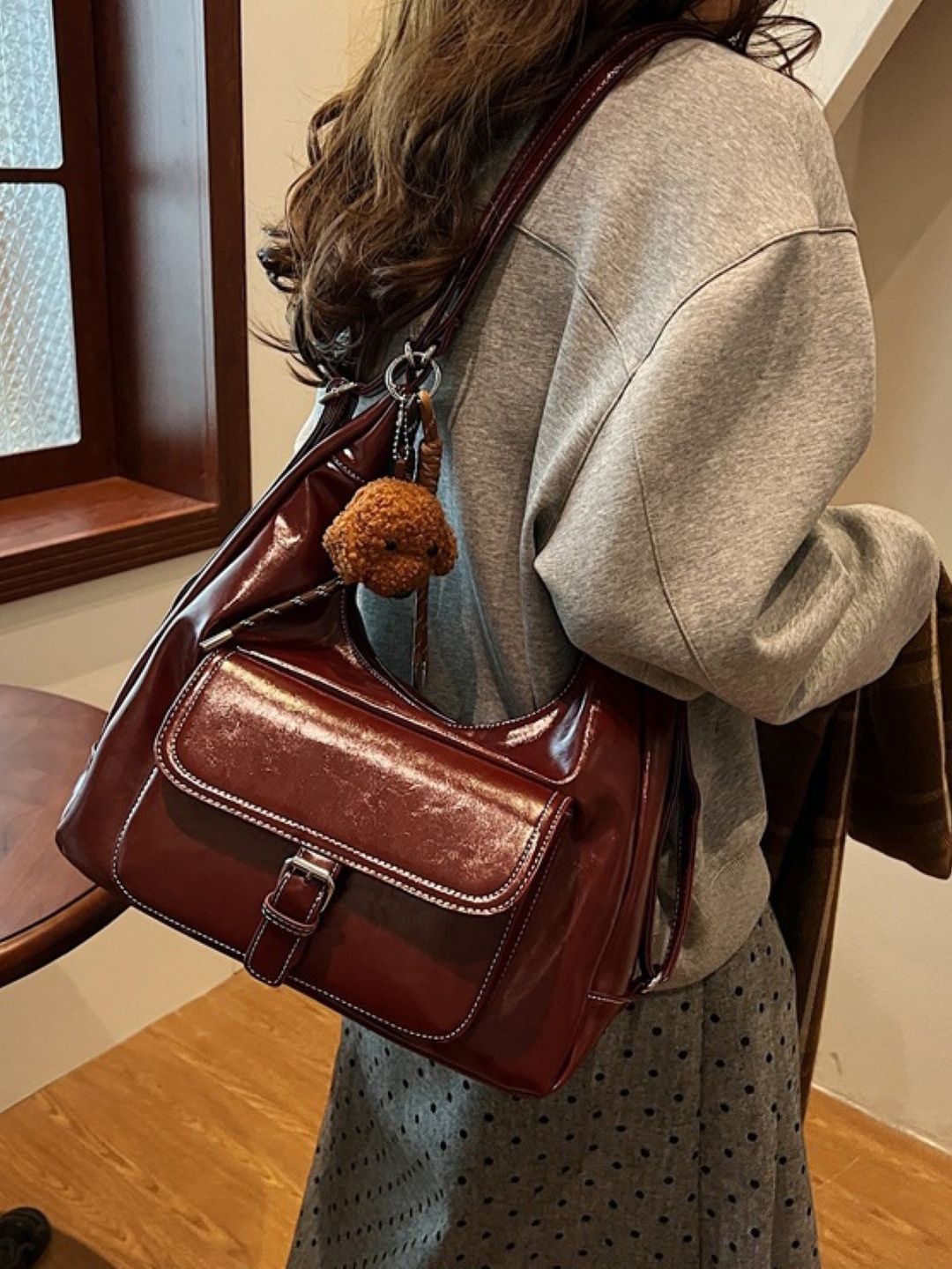 KPOP Half Moon Hobo Bag-picture-10